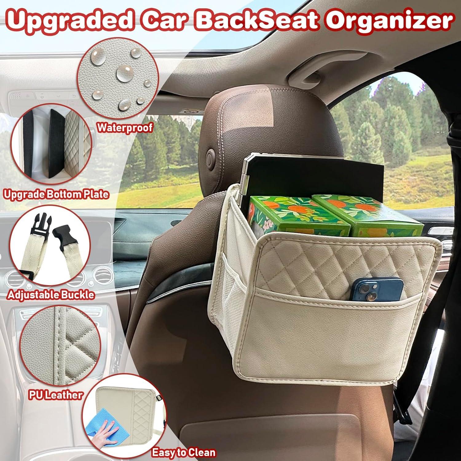 Organizador de Asiento de Coche Witaxima Beige 8L Plegable