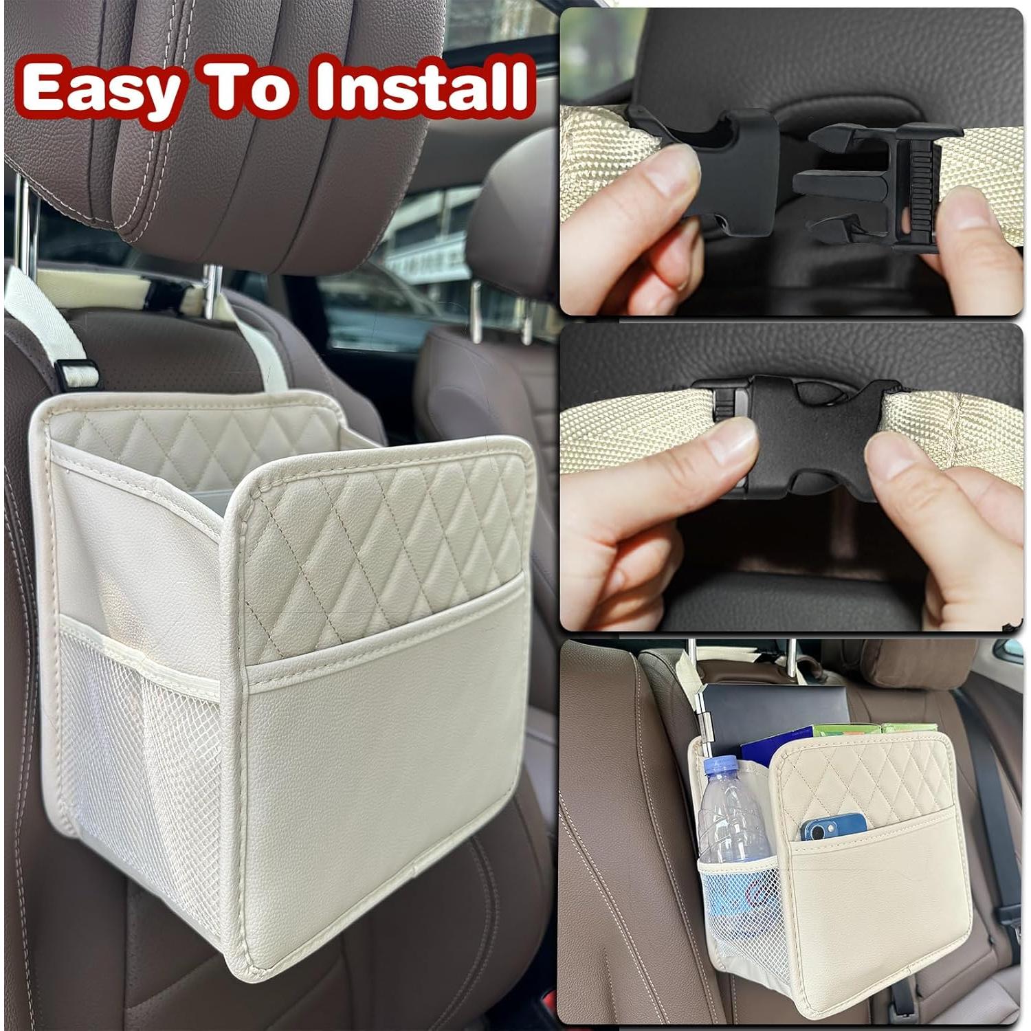 Organizador de Asiento de Coche Witaxima Beige 8L Plegable