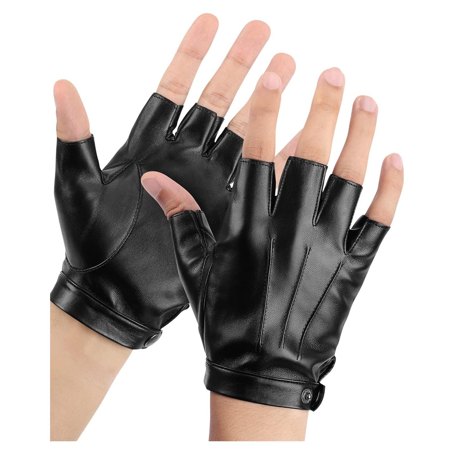 Guantes de Conducción KEMIMOTO Sin Dedos PU Negro