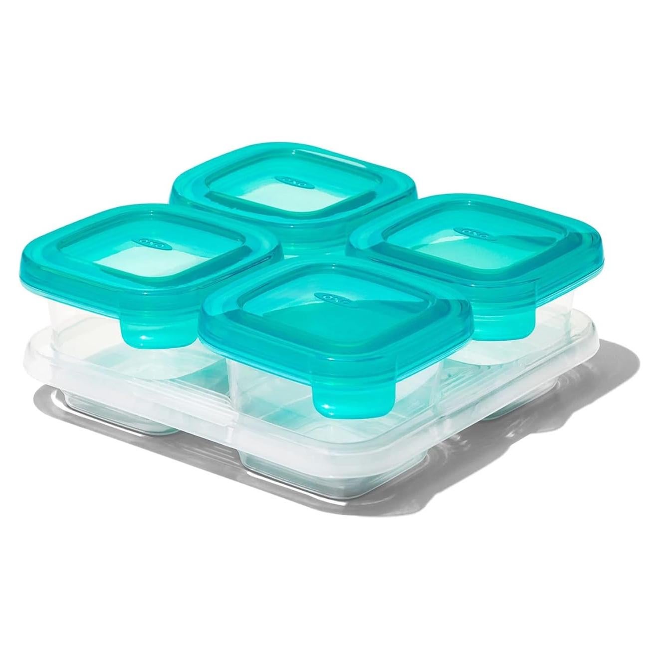 Contenedor de Almacenamiento de Comida para Bebés OXO Tot 4oz Set 4 Piezas