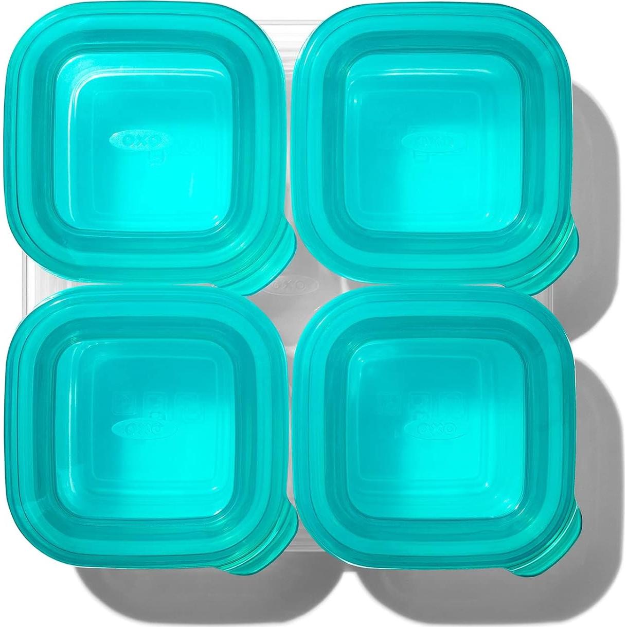 Contenedor de Almacenamiento de Comida para Bebés OXO Tot 4oz Set 4 Piezas