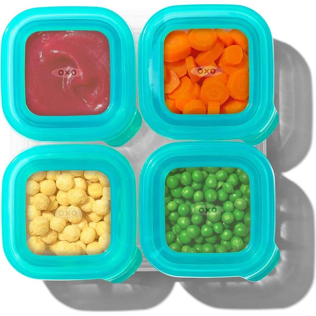 Contenedor de Almacenamiento de Comida para Bebés OXO Tot 4oz Set 4 Piezas