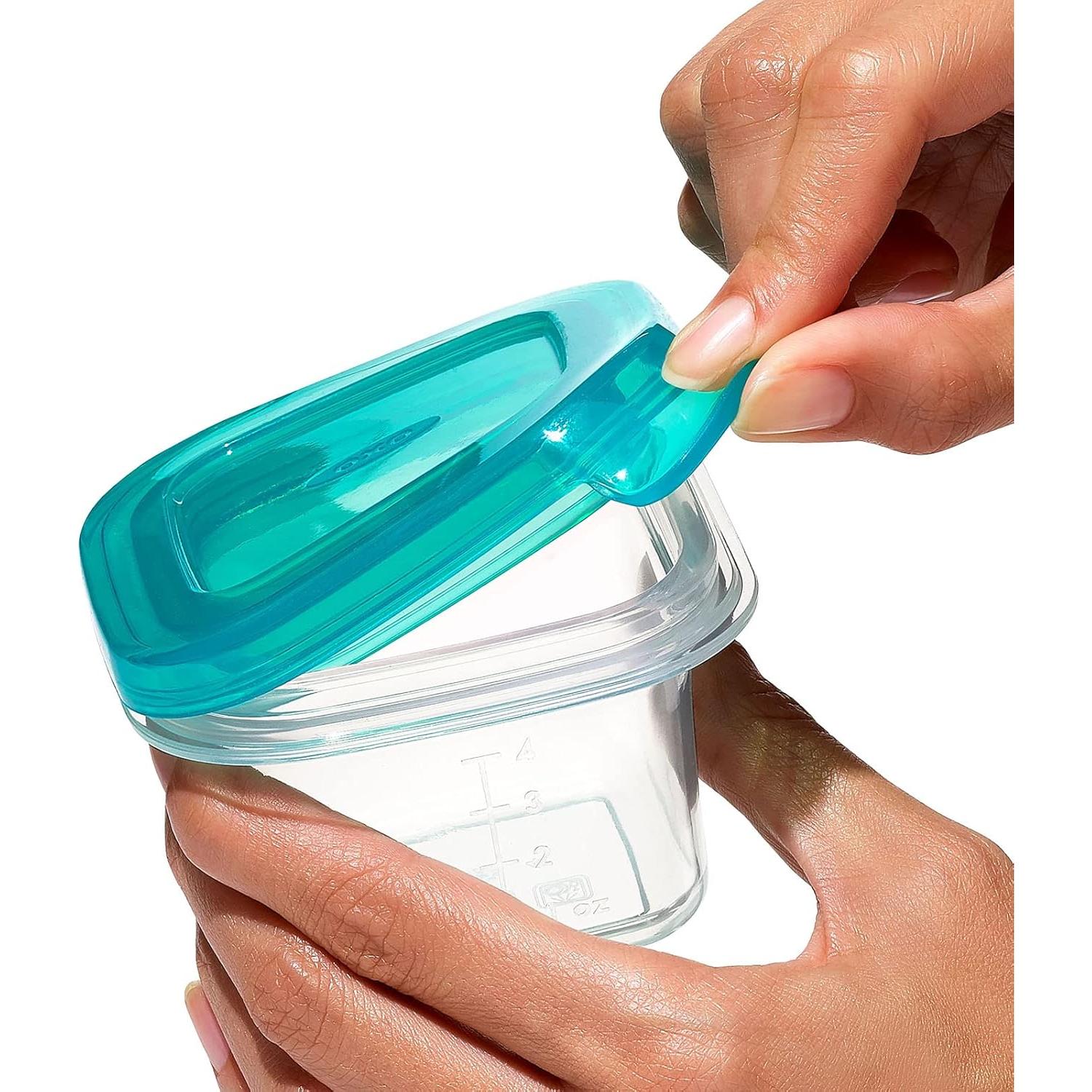 Contenedor de Almacenamiento de Comida para Bebés OXO Tot 4oz Set 4 Piezas
