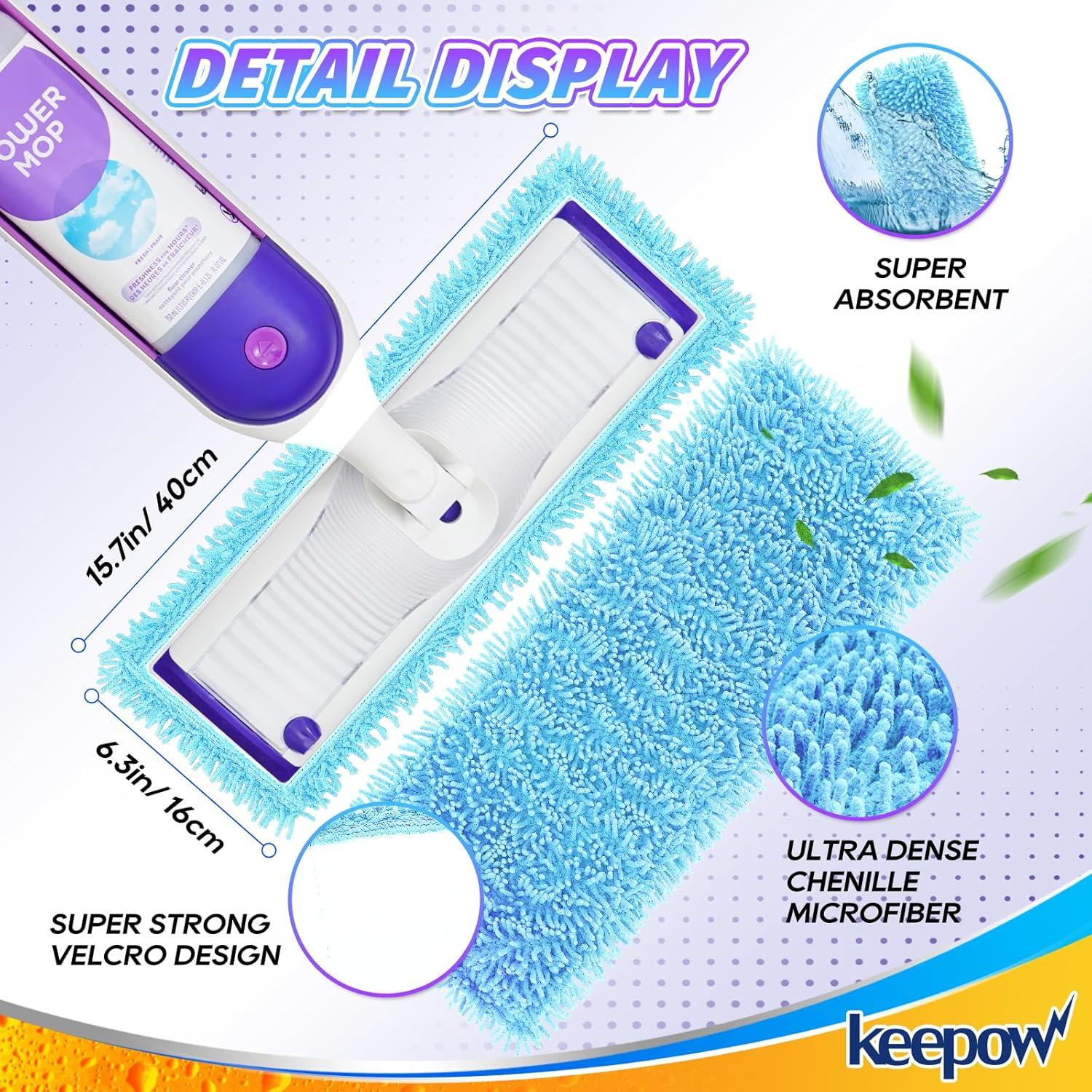 Almohadillas de Mopa Reutilizables KEEPOW 39x13 cm 4 Paquete