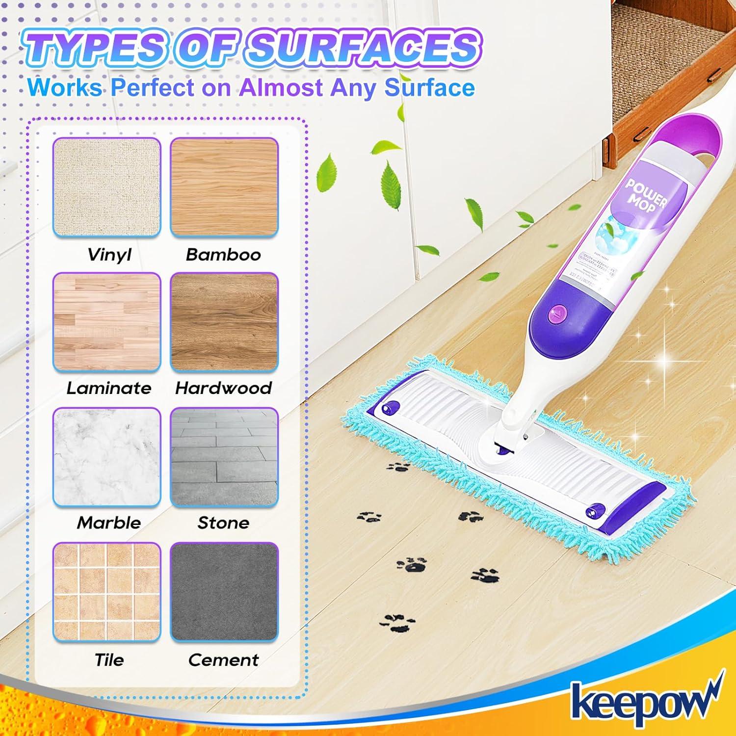 Almohadillas de Mopa Reutilizables KEEPOW 39x13 cm 4 Paquete