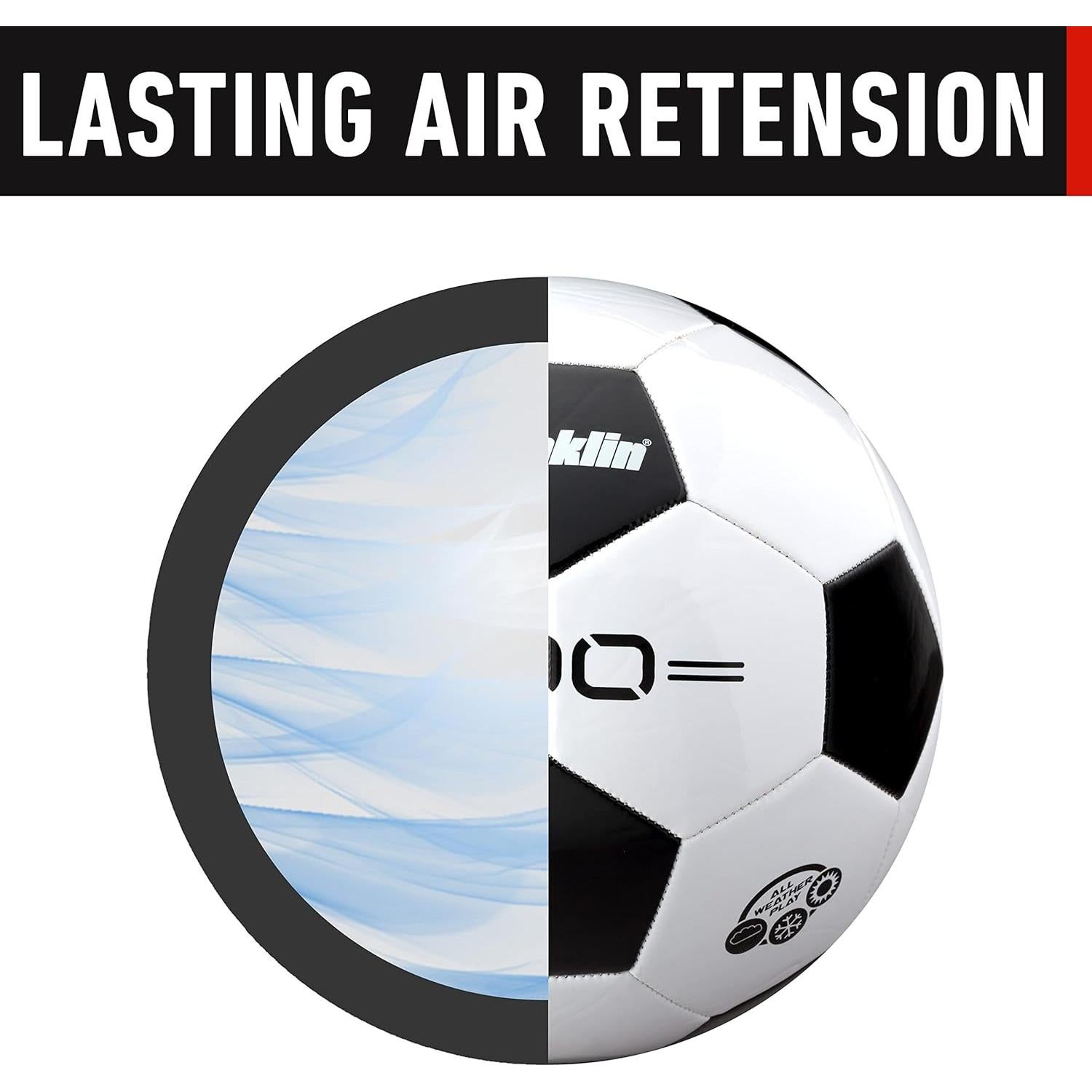 Pelota de Fútbol Franklin Sports Tamaño 3 - Juvenil - PVC