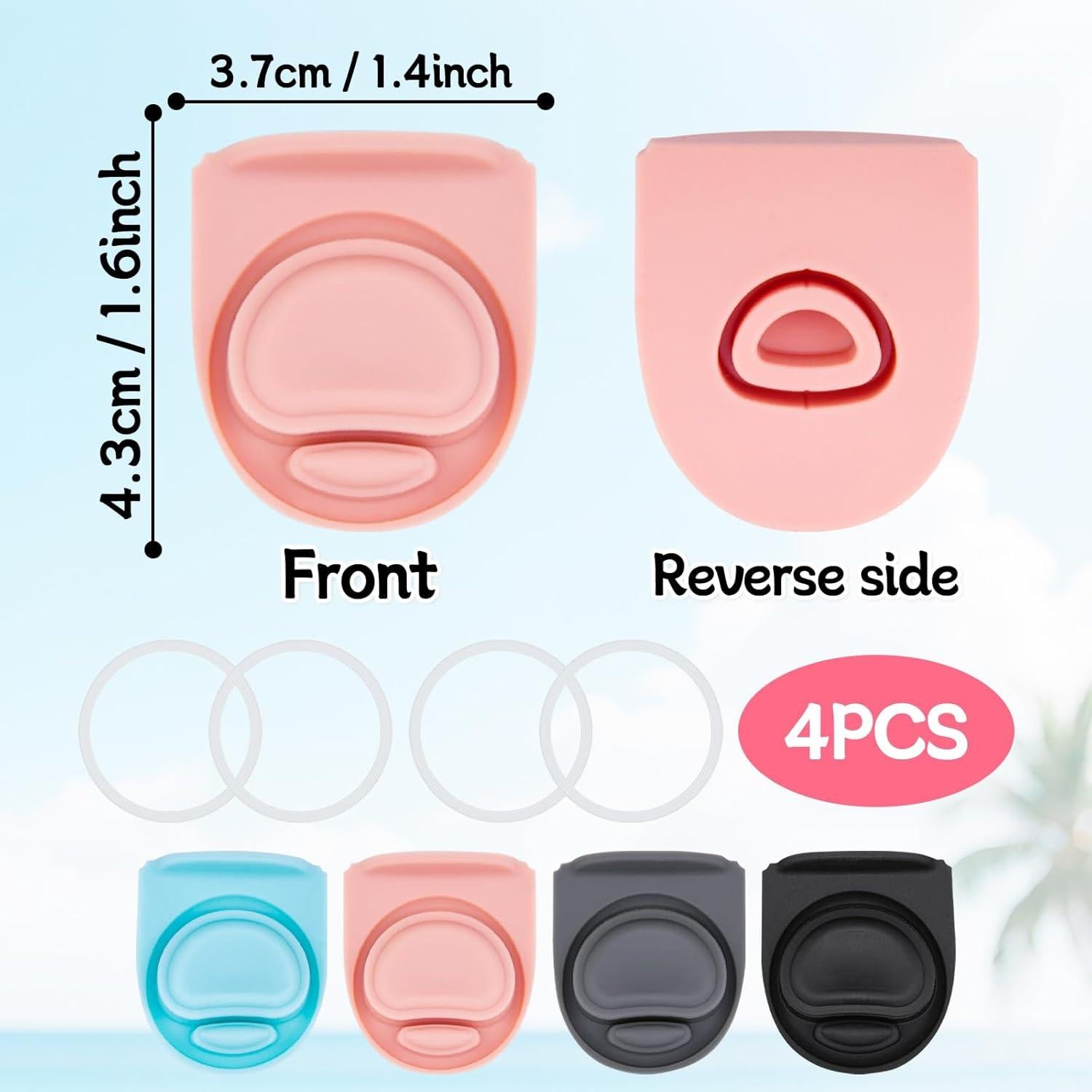 4 Tapones de Repuesto y Anillos Owala FreeSip 16-40oz Silicona