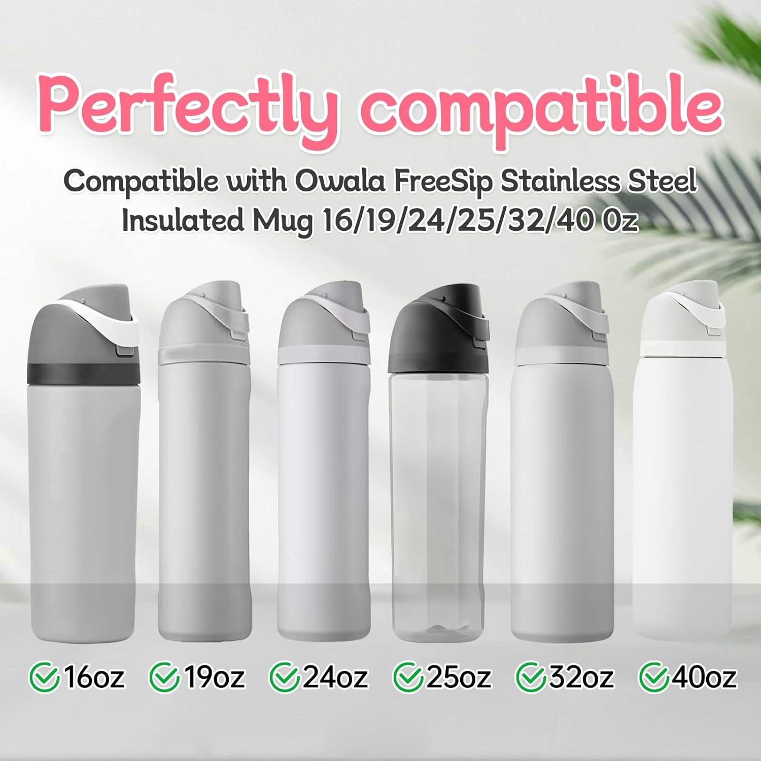 4 Tapones de Repuesto y Anillos Owala FreeSip 16-40oz Silicona