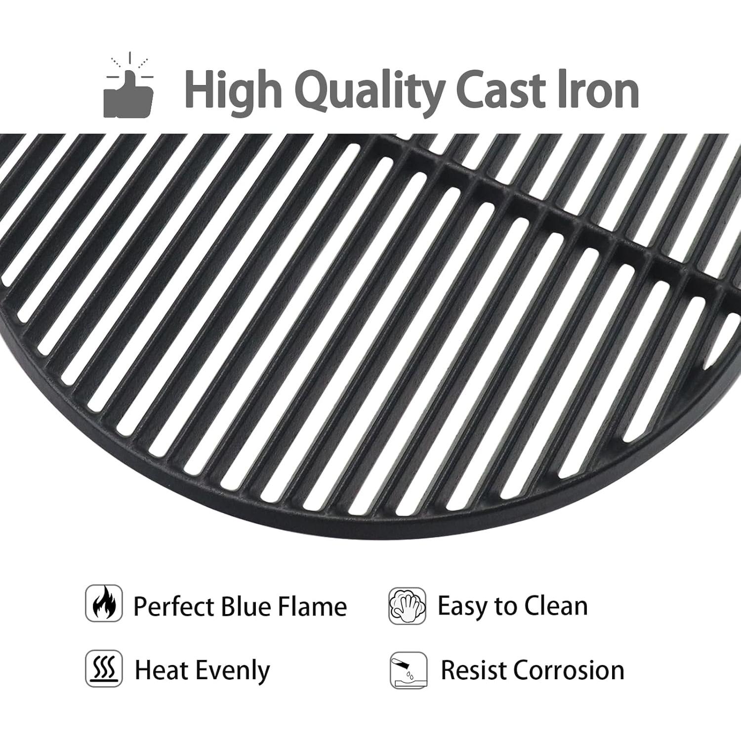 Rejilla de Parrilla de Hierro Fundido Plowo 46.2 cm para Big Green Egg