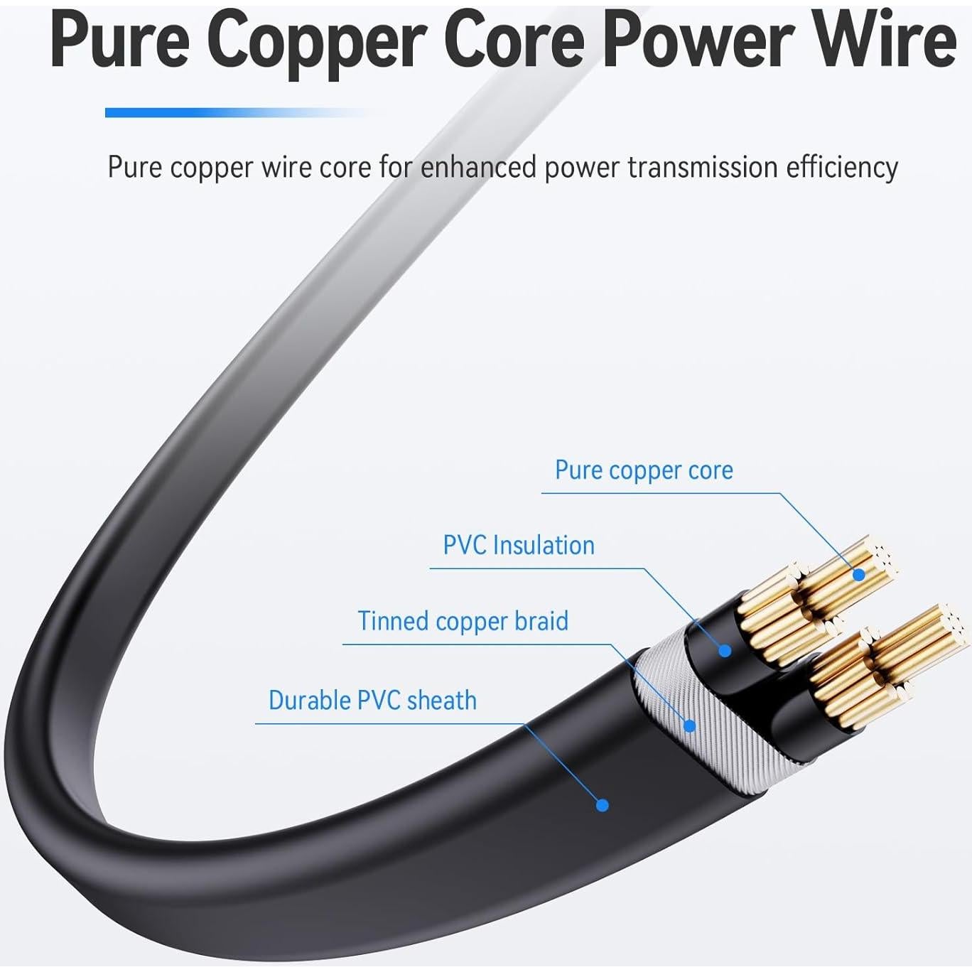Cable de Alimentación Polarizado 2 Clavijas Vizio 1.83m 18AWG