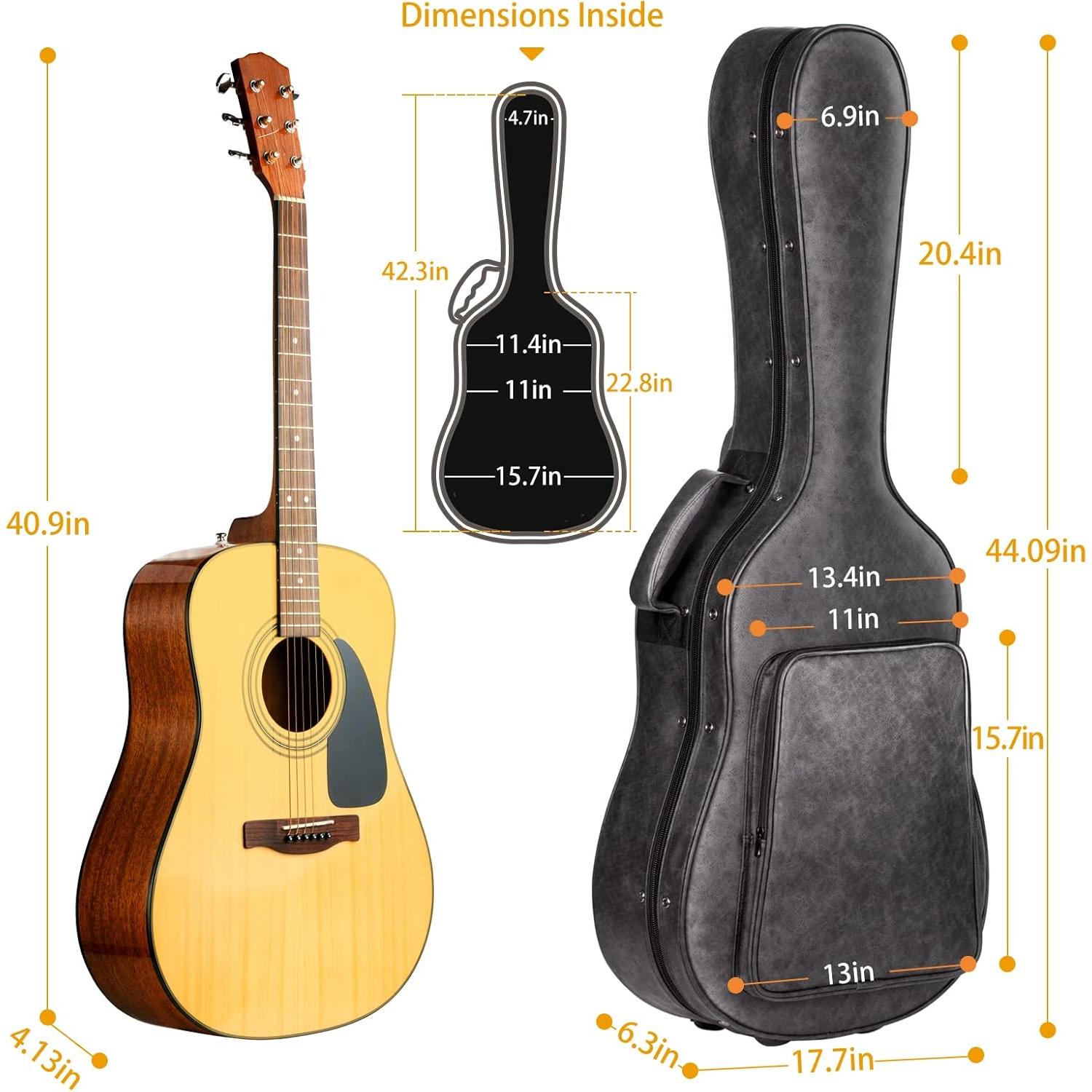 Funda Dura para Guitarra Acústica CAHAYA 40" Impermeable