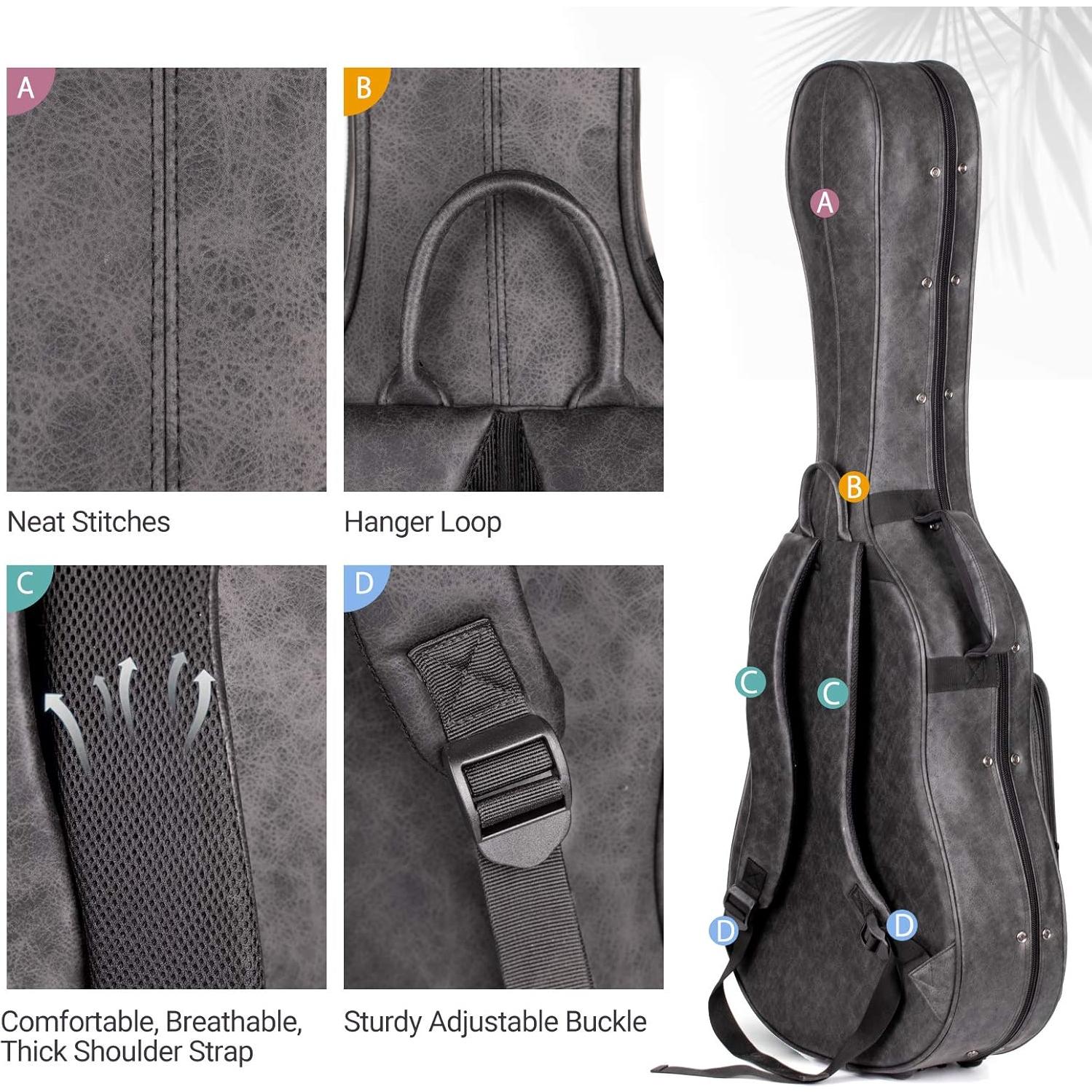 Funda Dura para Guitarra Acústica CAHAYA 40" Impermeable