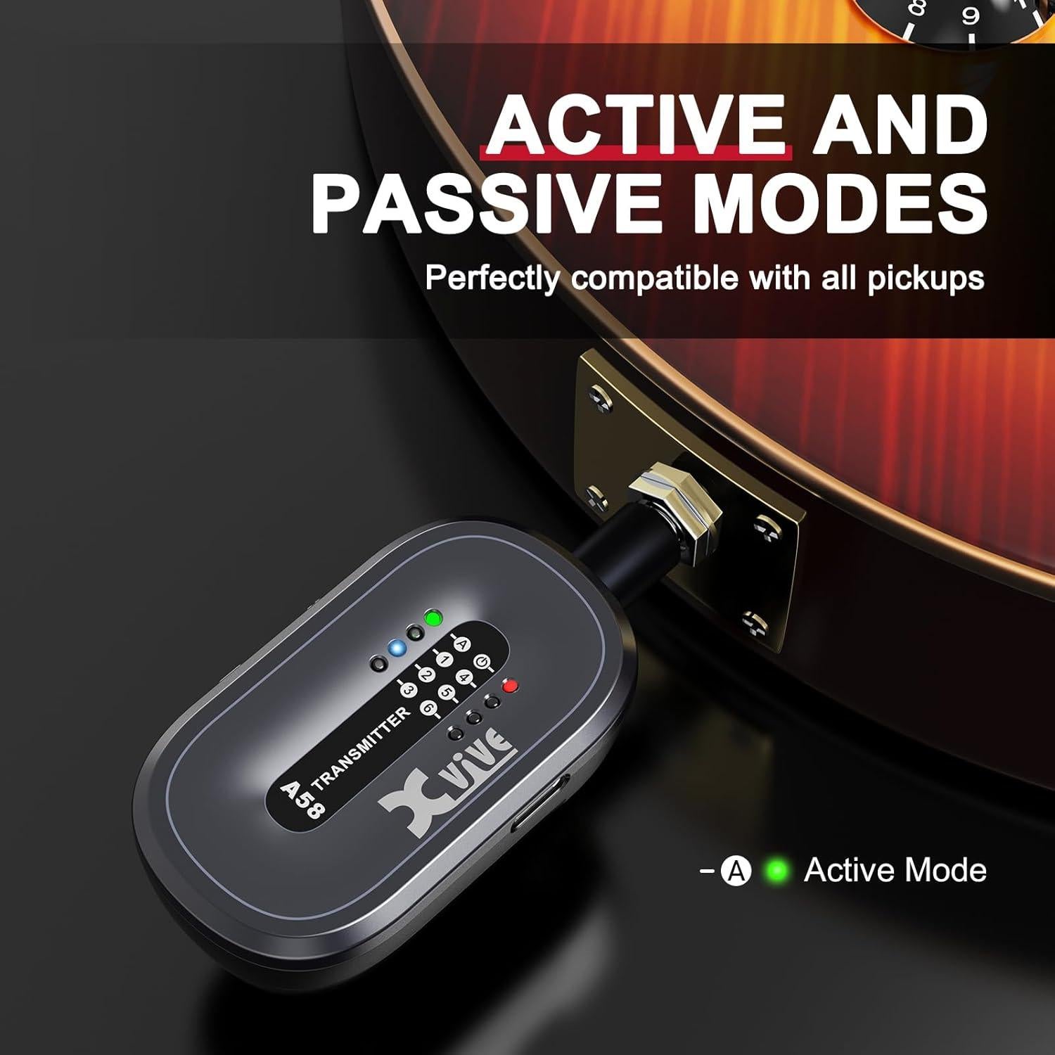 Sistema Inalámbrico de Guitarra Xvive AC58 5.8GHz con Estuche