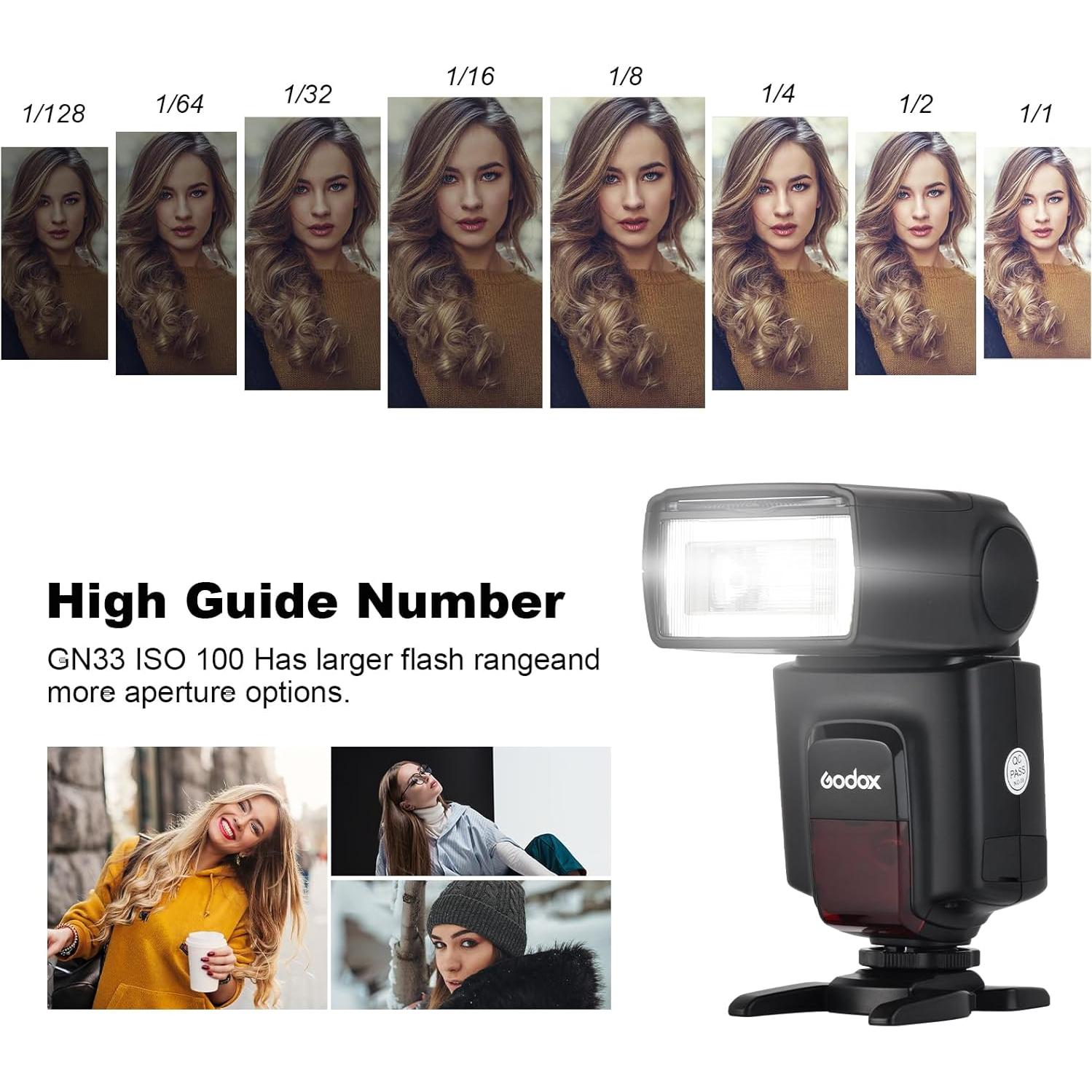 Flash Godox TT520 II para Cámara DSLR con Transmisor Inalámbrico