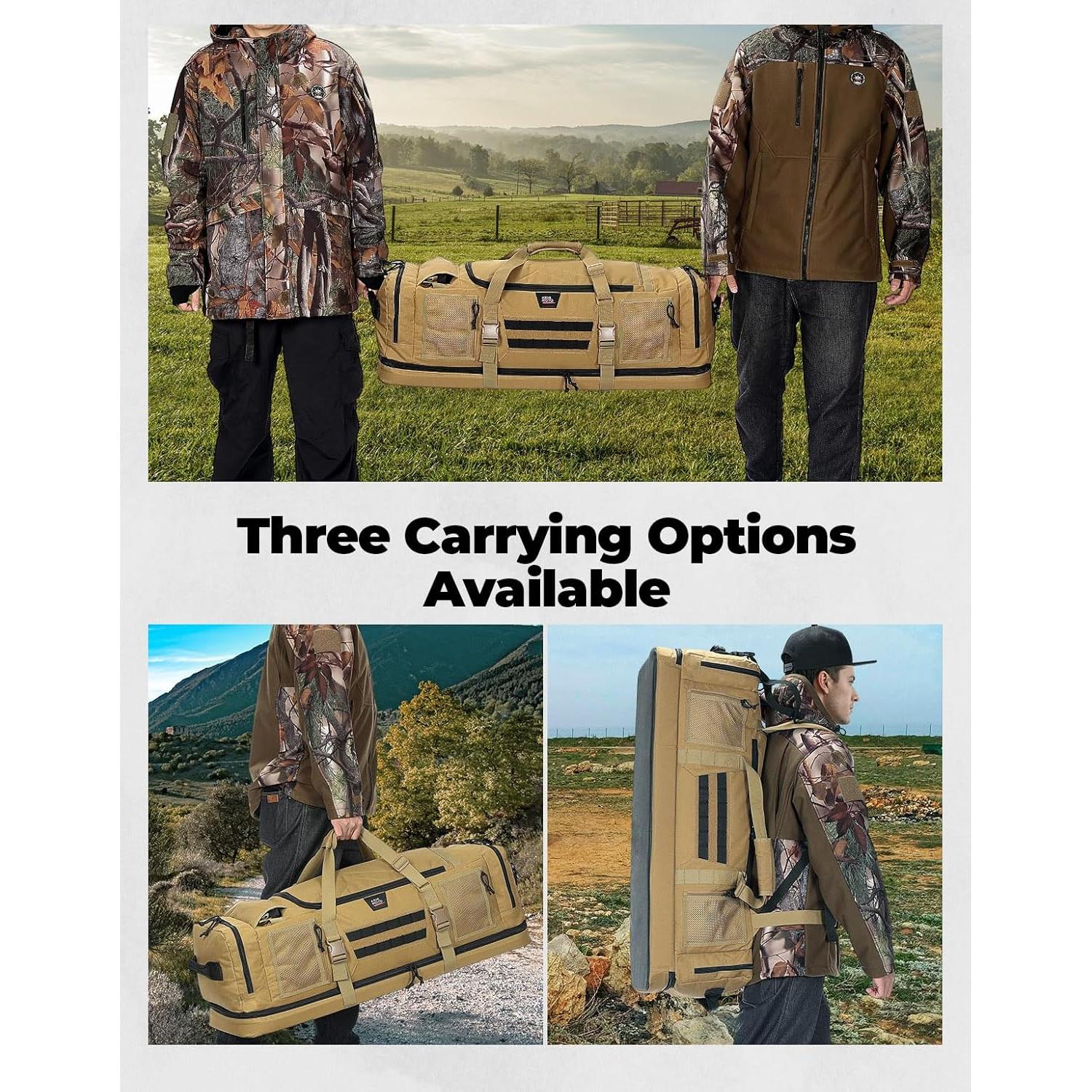 Bolsa de Caza KEMIMOTO 78L Marrón, Multiusos y Resistente