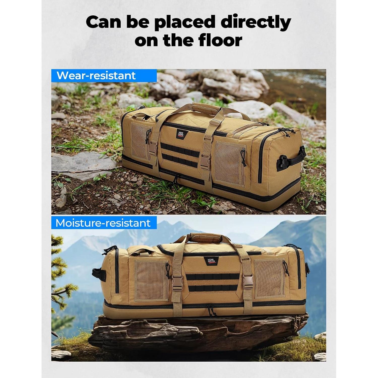 Bolsa de Caza KEMIMOTO 78L Marrón, Multiusos y Resistente