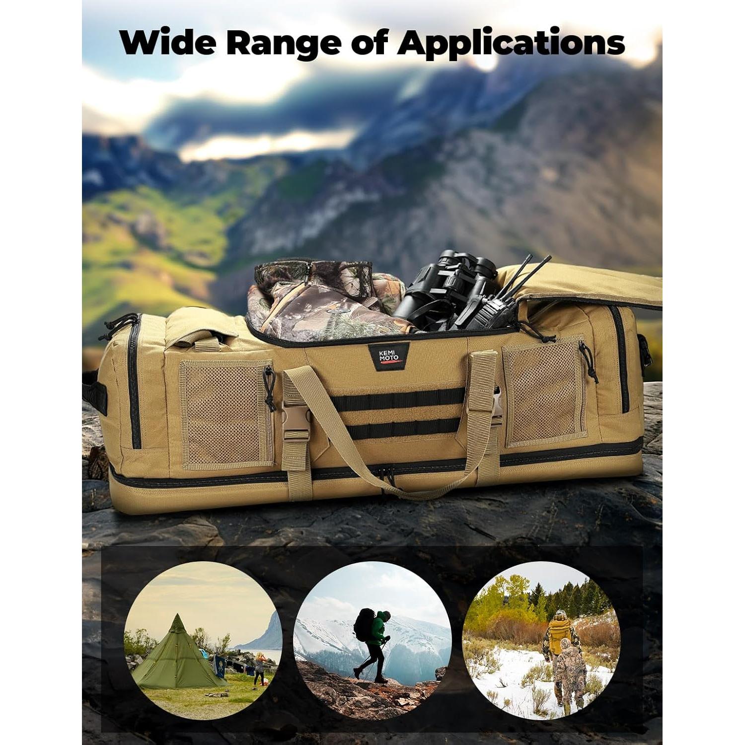 Bolsa de Caza KEMIMOTO 78L Marrón, Multiusos y Resistente
