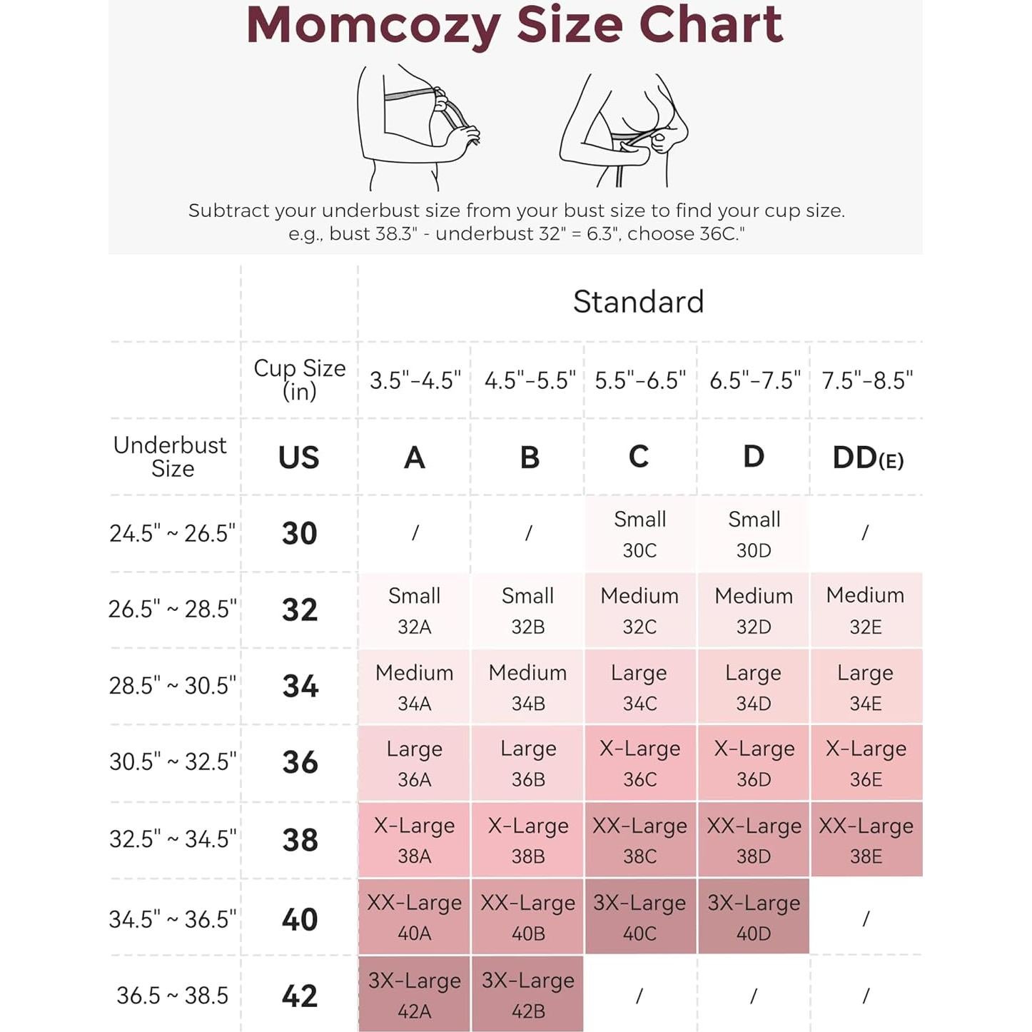 Sostén de Lactancia Momcozy YN21 Sin Costuras 2 Pzs Negro Beige