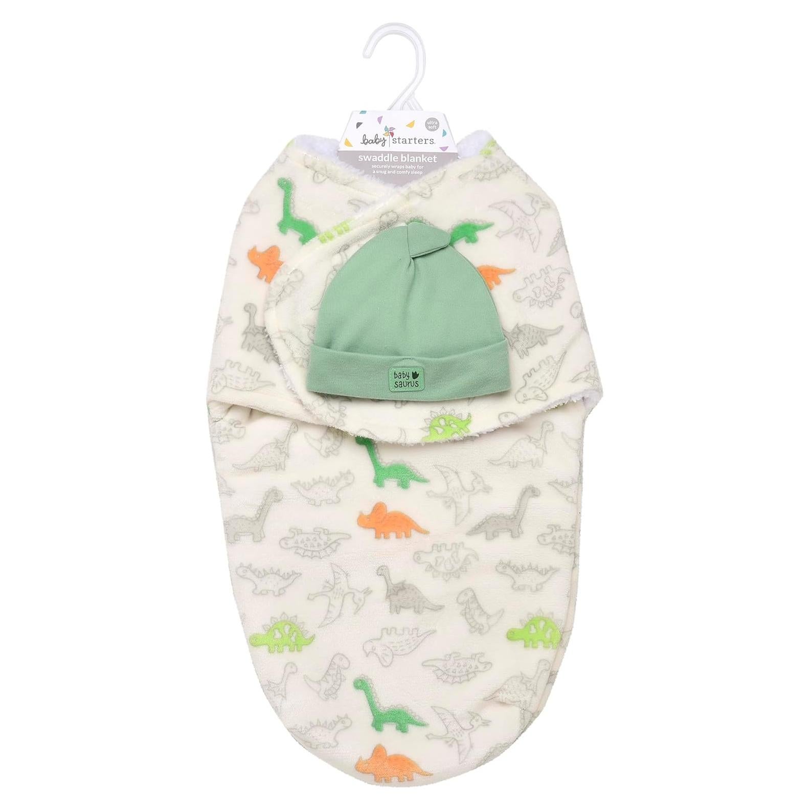 Manta de Envoltura Suave Baby Starters con Sombrero Dinosaurio