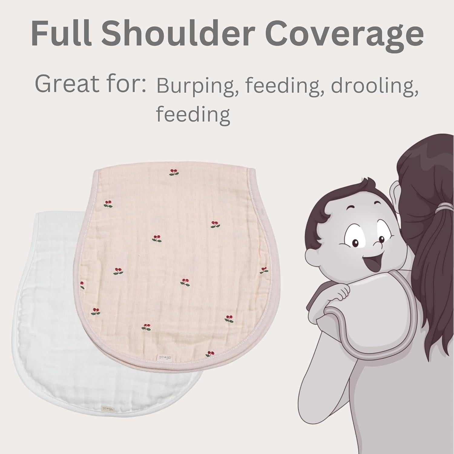 Paquete de 2 Pañuelos de Eructo Ali+Oli Muselina Bebé