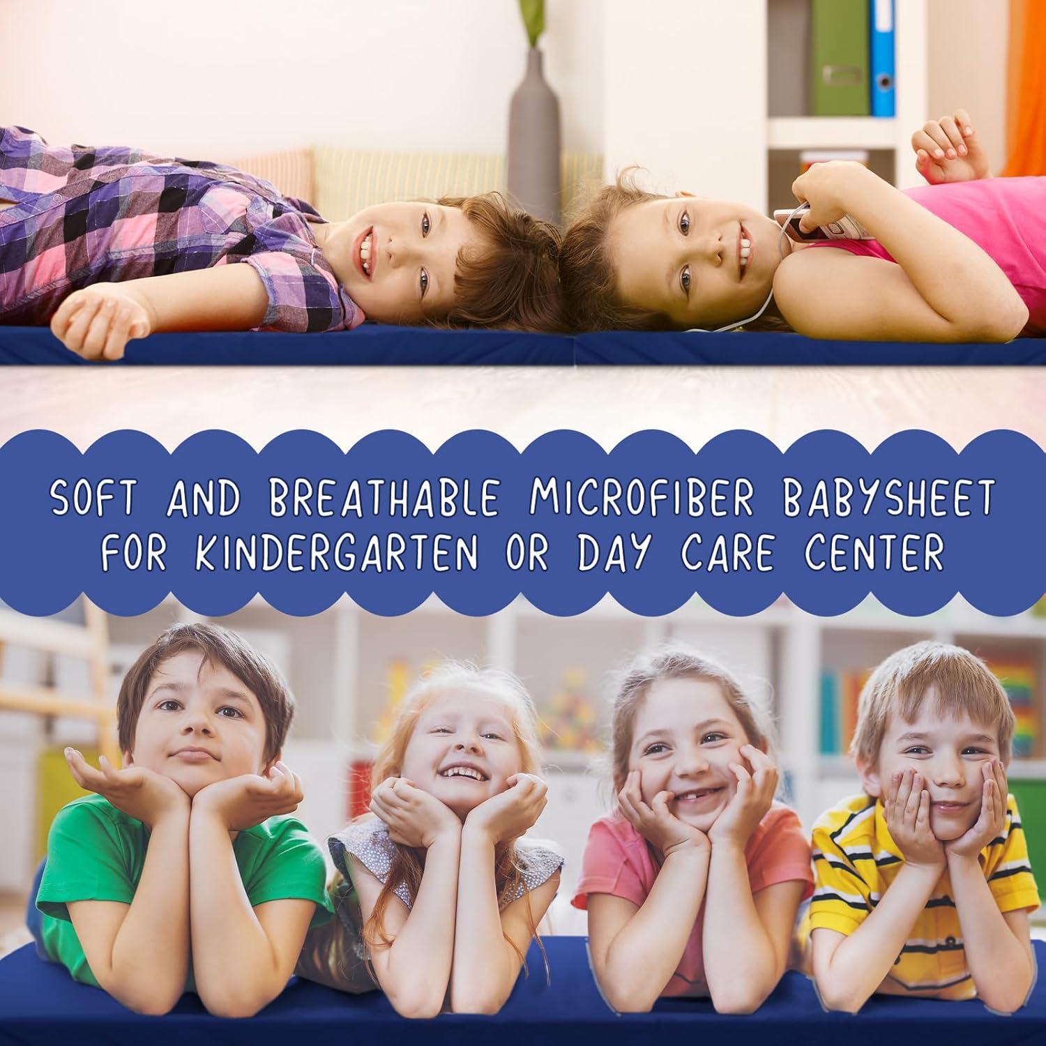 Sábanas Ajustadas para Cunas VitalCozy 12 Pcs Azul 122x60 cm