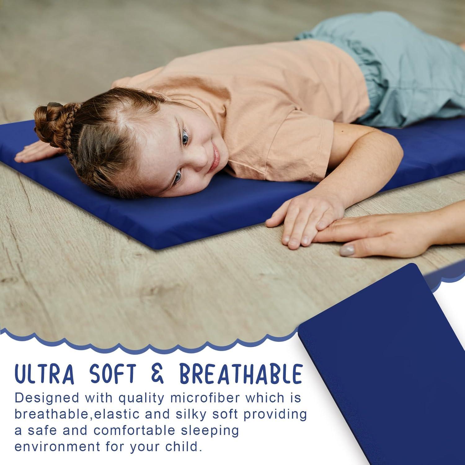 Sábanas Ajustadas para Cunas VitalCozy 12 Pcs Azul 122x60 cm