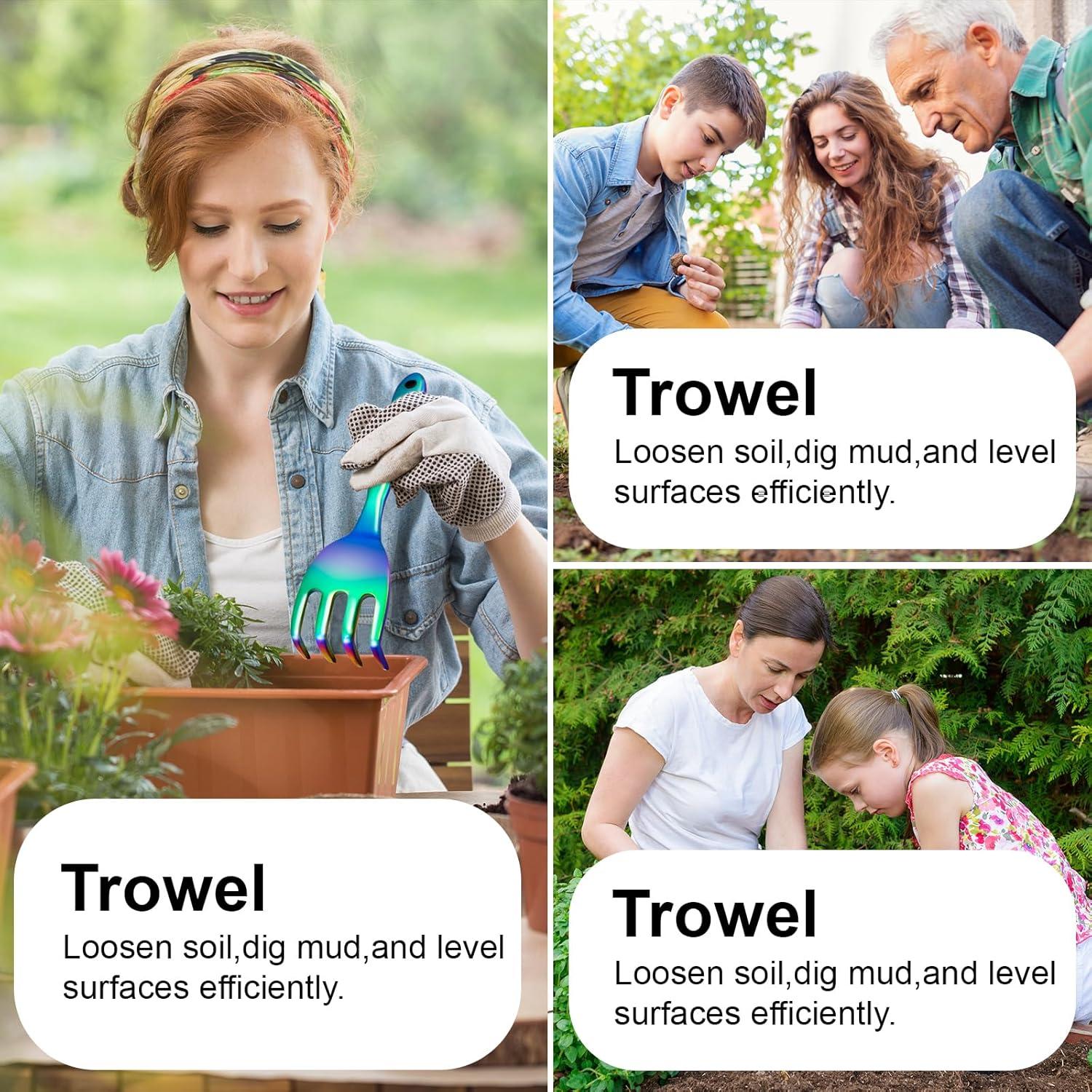 Juego de Herramientas de Jardinería Nirvruxs 3 Piezas Arcoíris