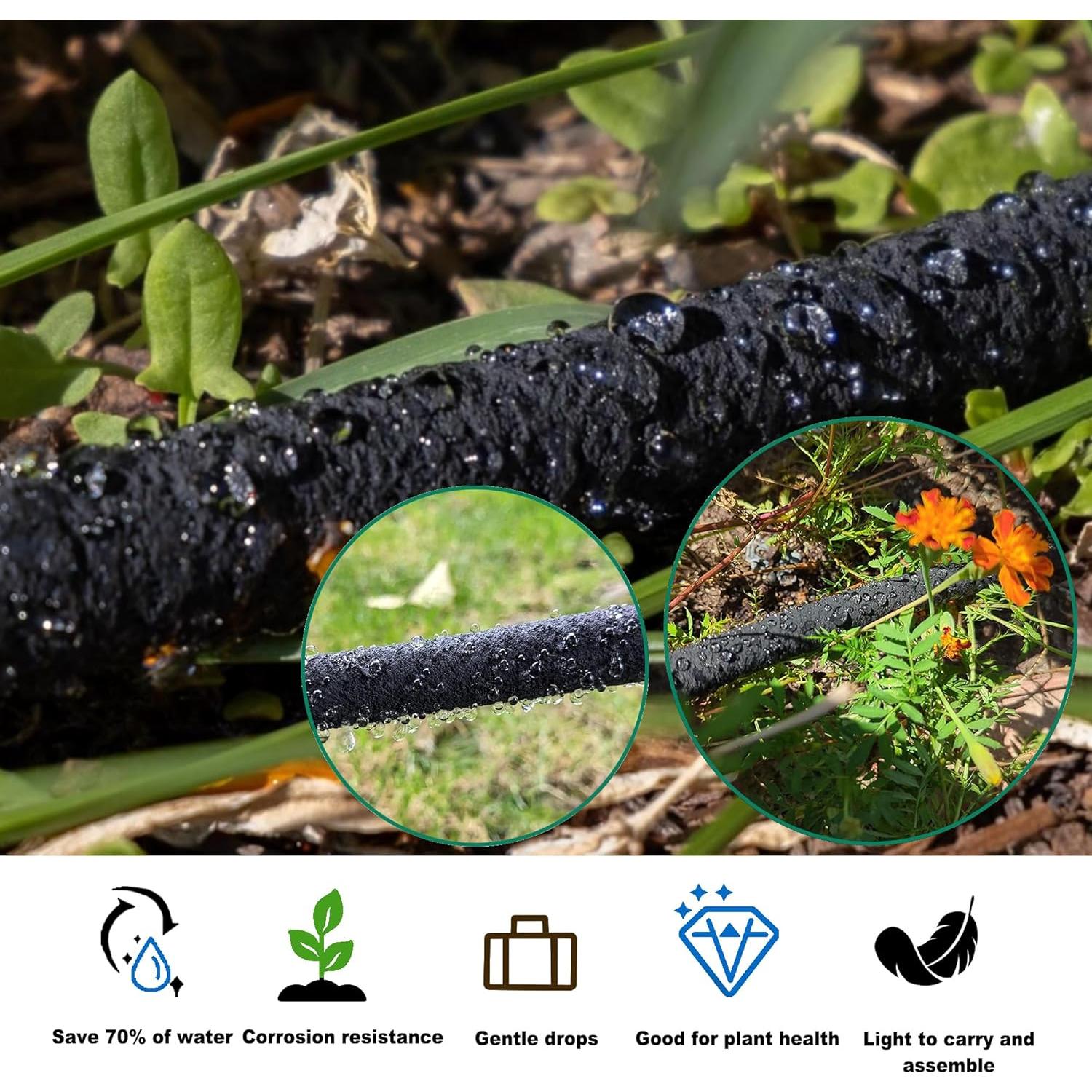 Sistema de Riego por Goteo Oscorna 15.24m + 7.62m Manguera