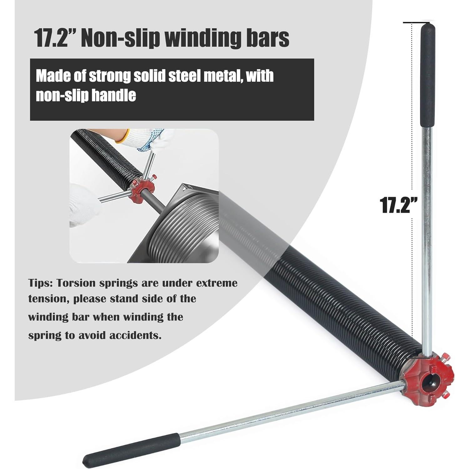 Juego de Resortes de Torsión para Puerta de Garaje YINKCO 50.8 cm