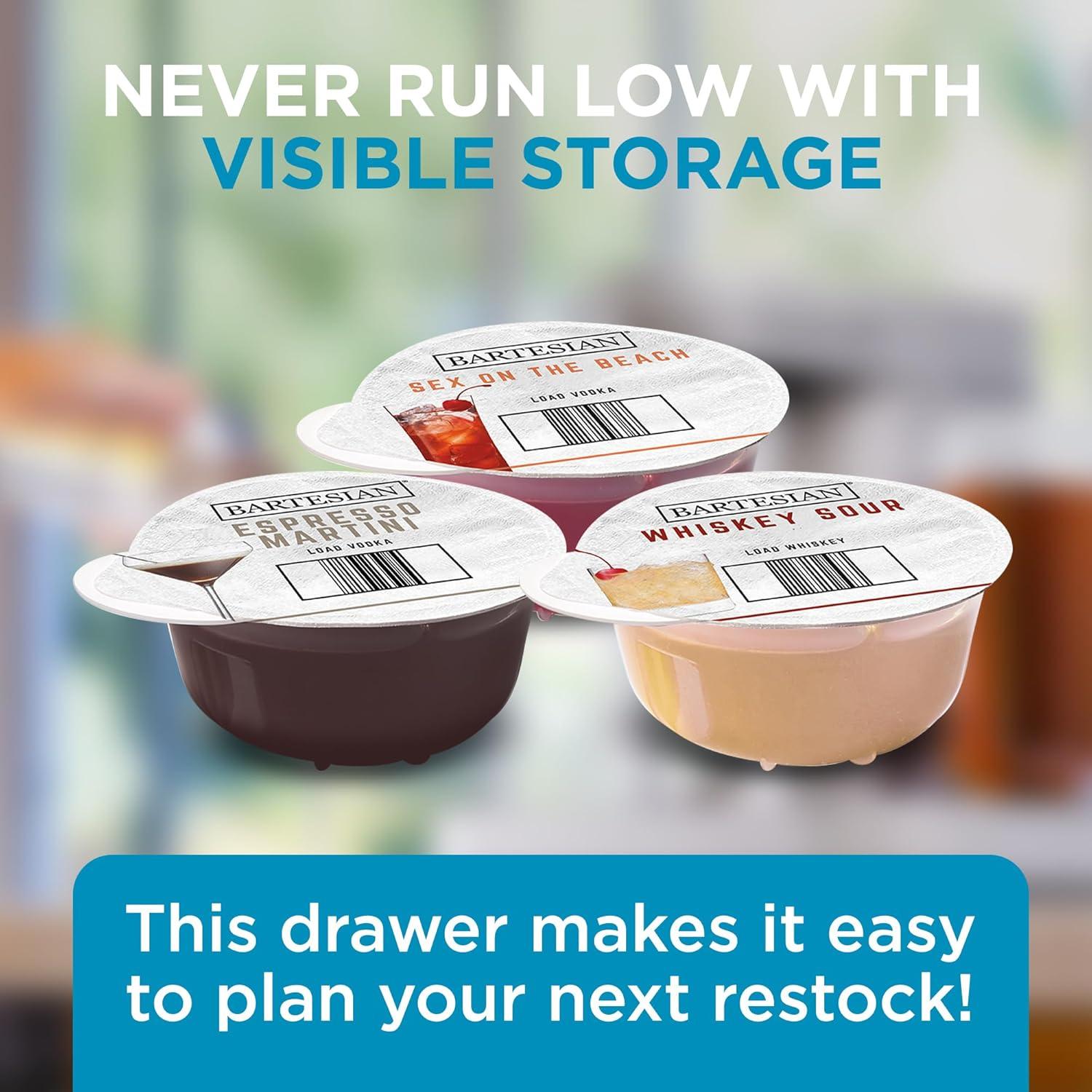 Organizador de Cajón Bartesian para 36 Cápsulas de Cócteles