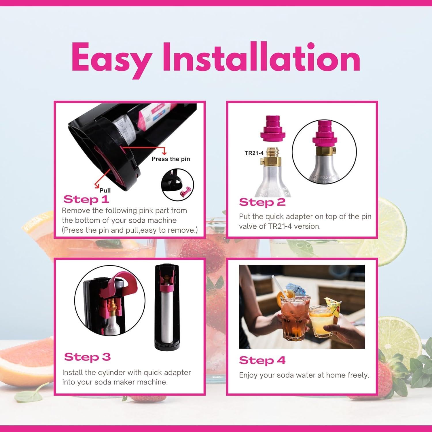 Adaptador Rápido CO2 GreatWhip para Fabricadores de Soda