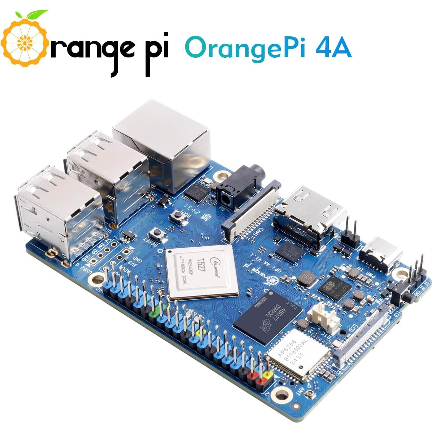 Ordenador de Placa Única Orange Pi 4A 2GB LPDDR4 - AI 2TOPS