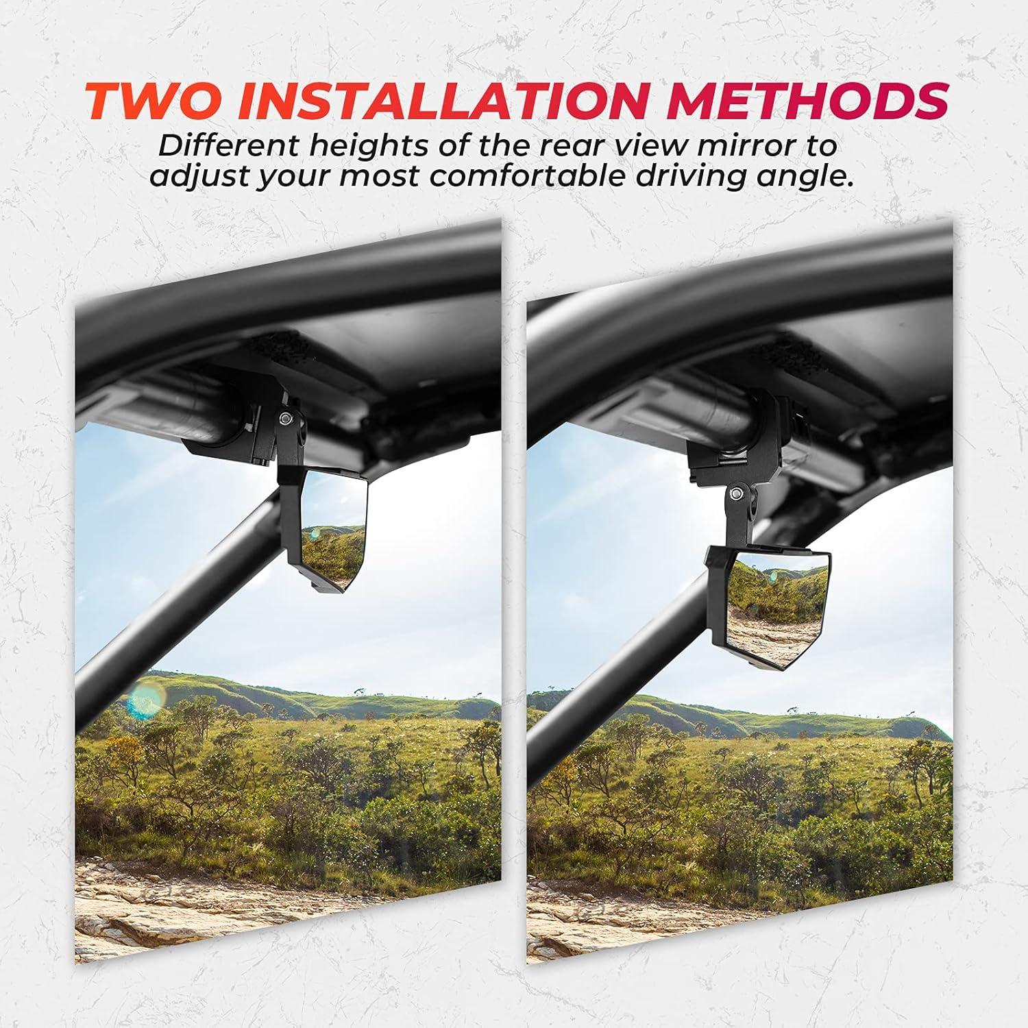 Espejo Retrovisor UTV KEMIMOTO 360° Ajustable 25.65x7.95cm