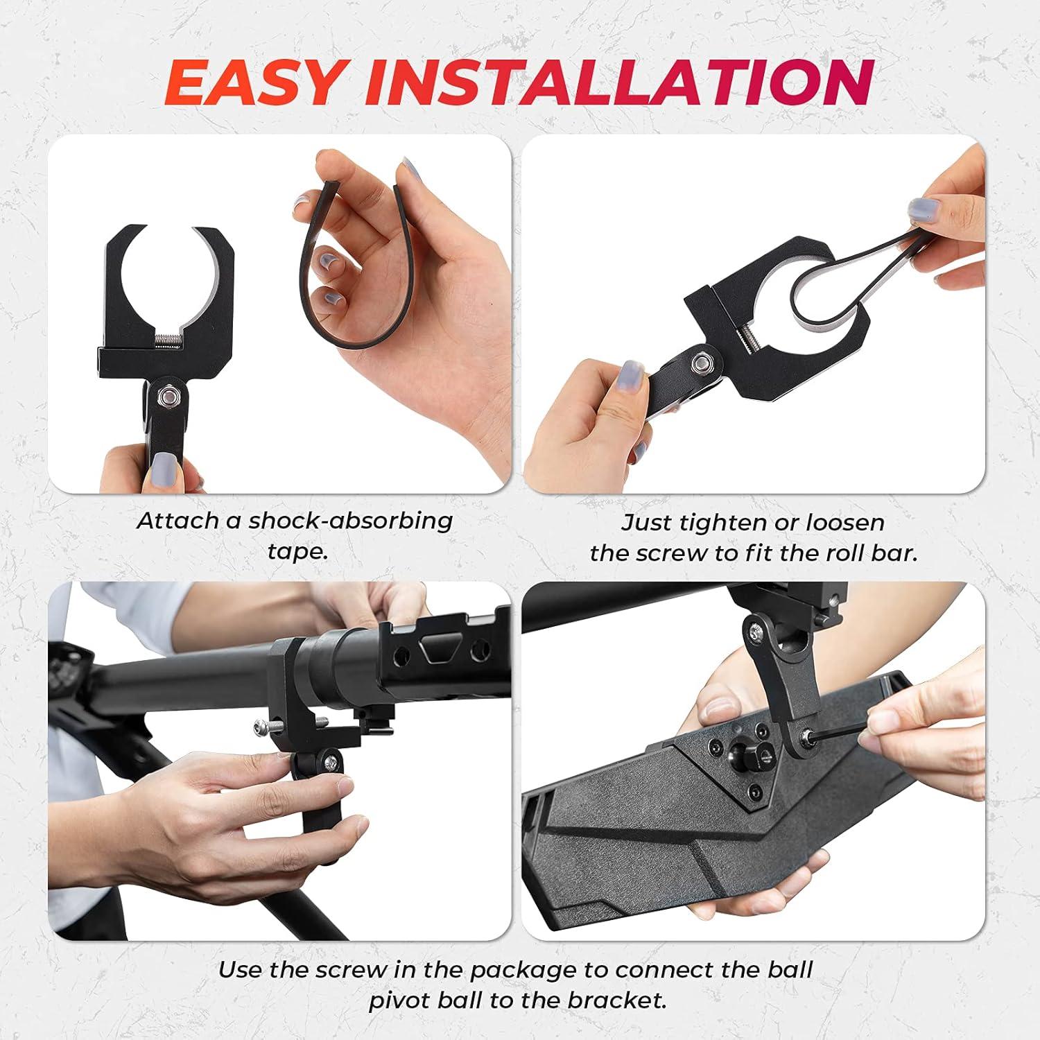 Espejo Retrovisor UTV KEMIMOTO 360° Ajustable 25.65x7.95cm