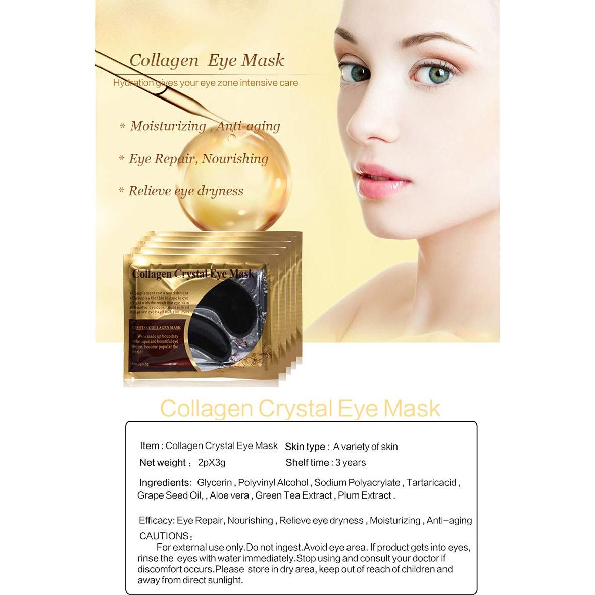 Mascarilla para Ojos Felico - 30 Pares Colágeno Hidratante