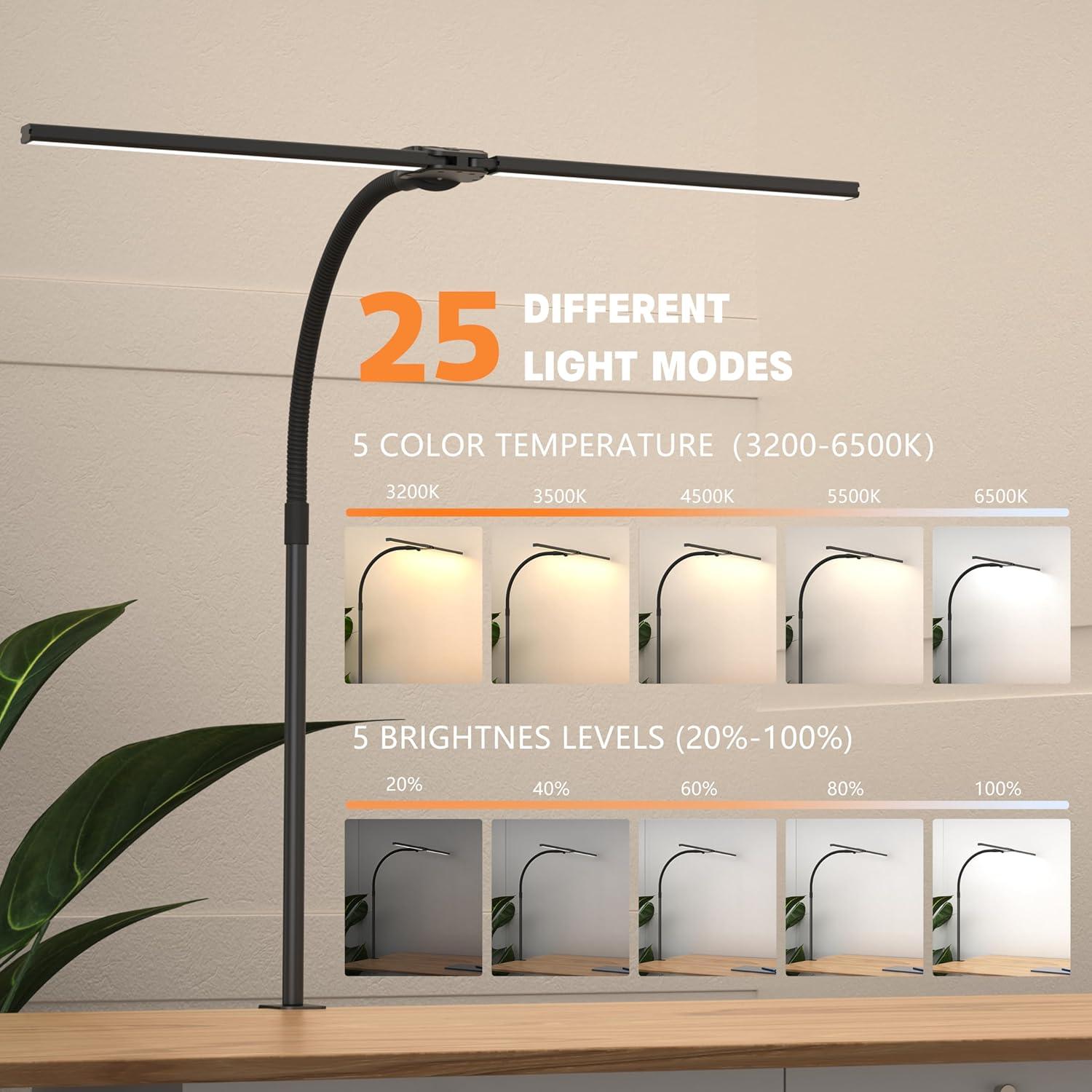 Lámpara de Escritorio ULTEM 15W Ajustable con Luz Regulable