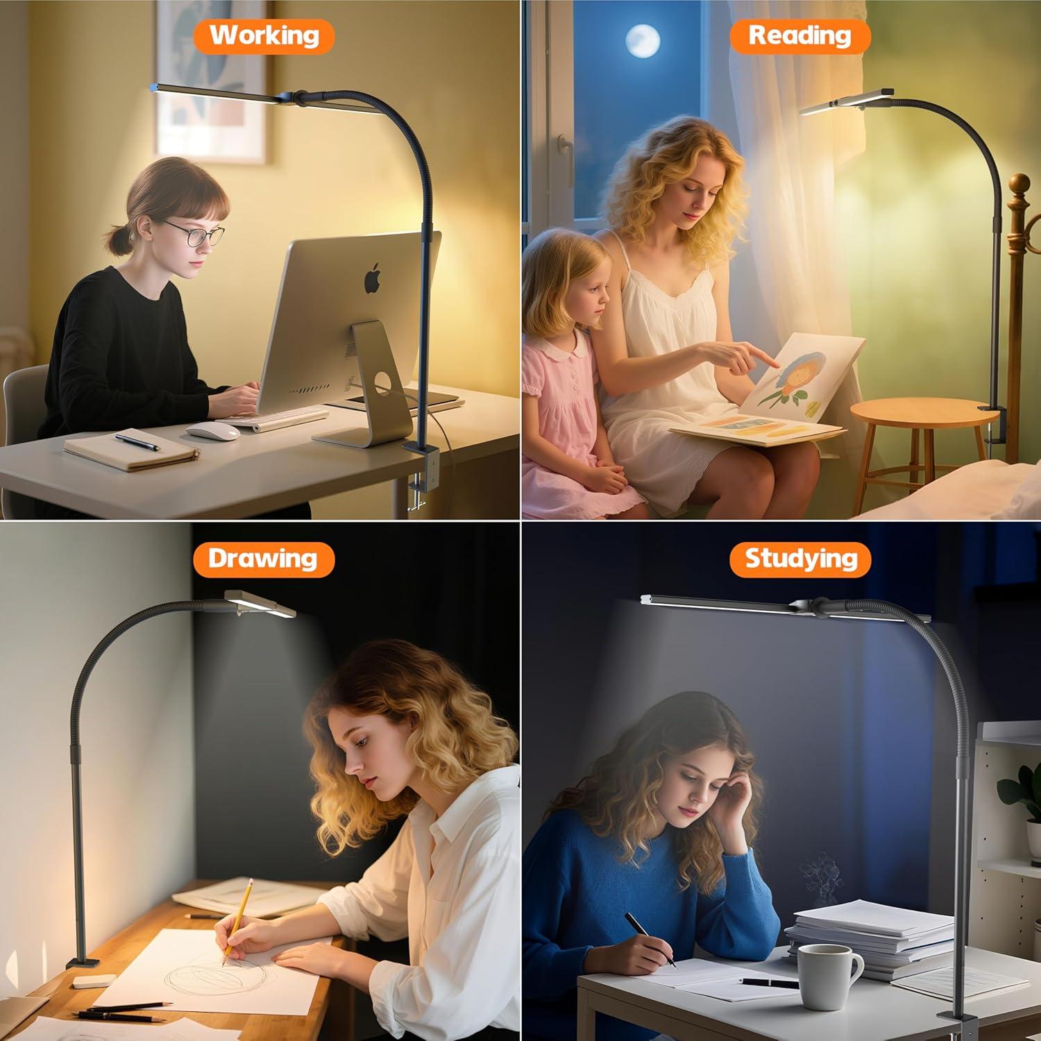 Lámpara de Escritorio ULTEM 15W Ajustable con Luz Regulable