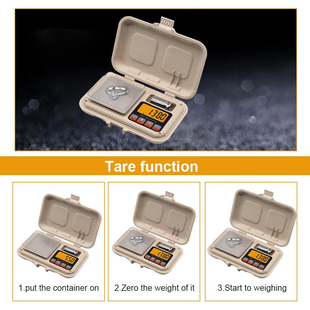 Báscula Digital de Gramos UNIWEIGH UN1-300 300g 0.01g Portátil