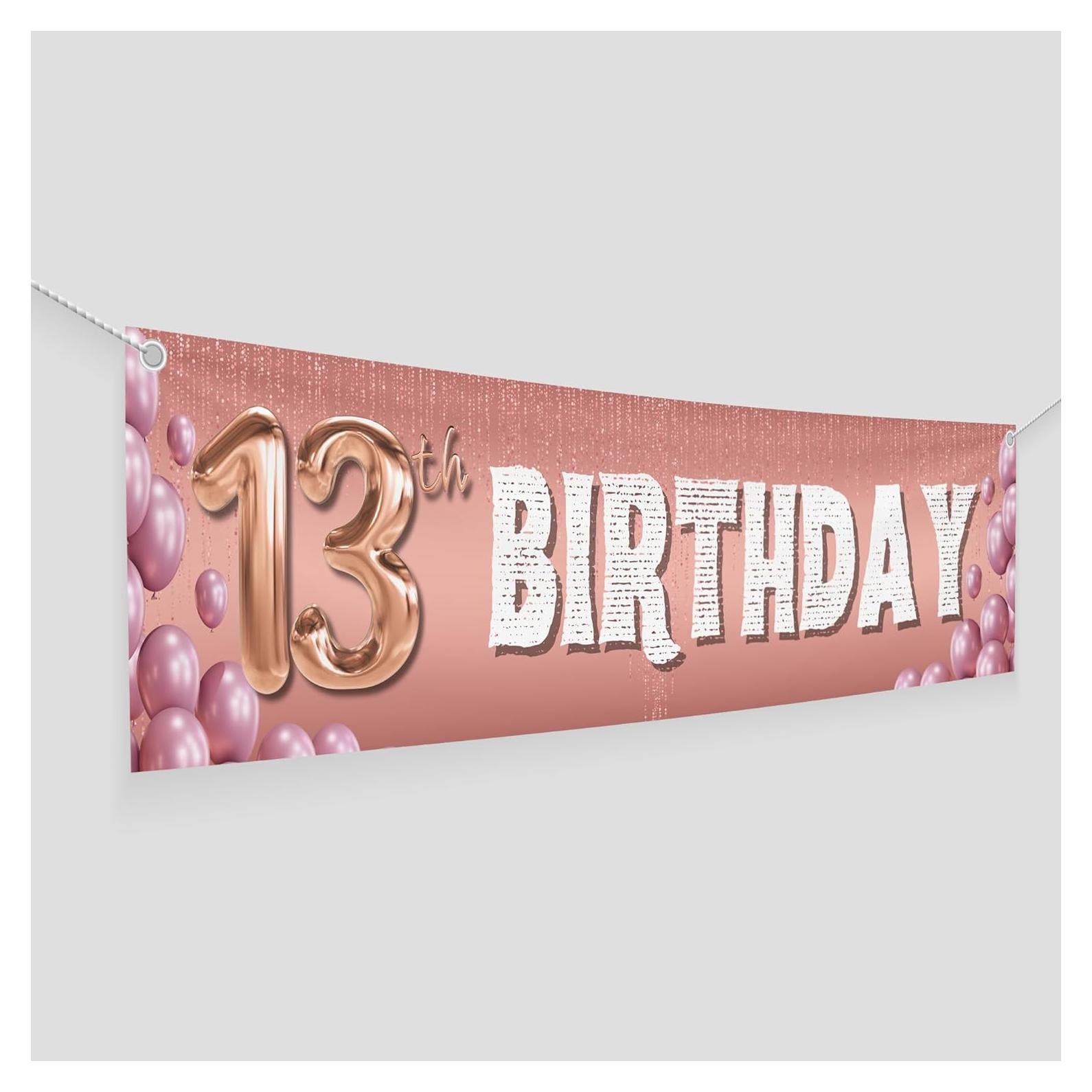 Banner de Cumpleaños 13 Años BCB Print 1.22x0.30m Poliester