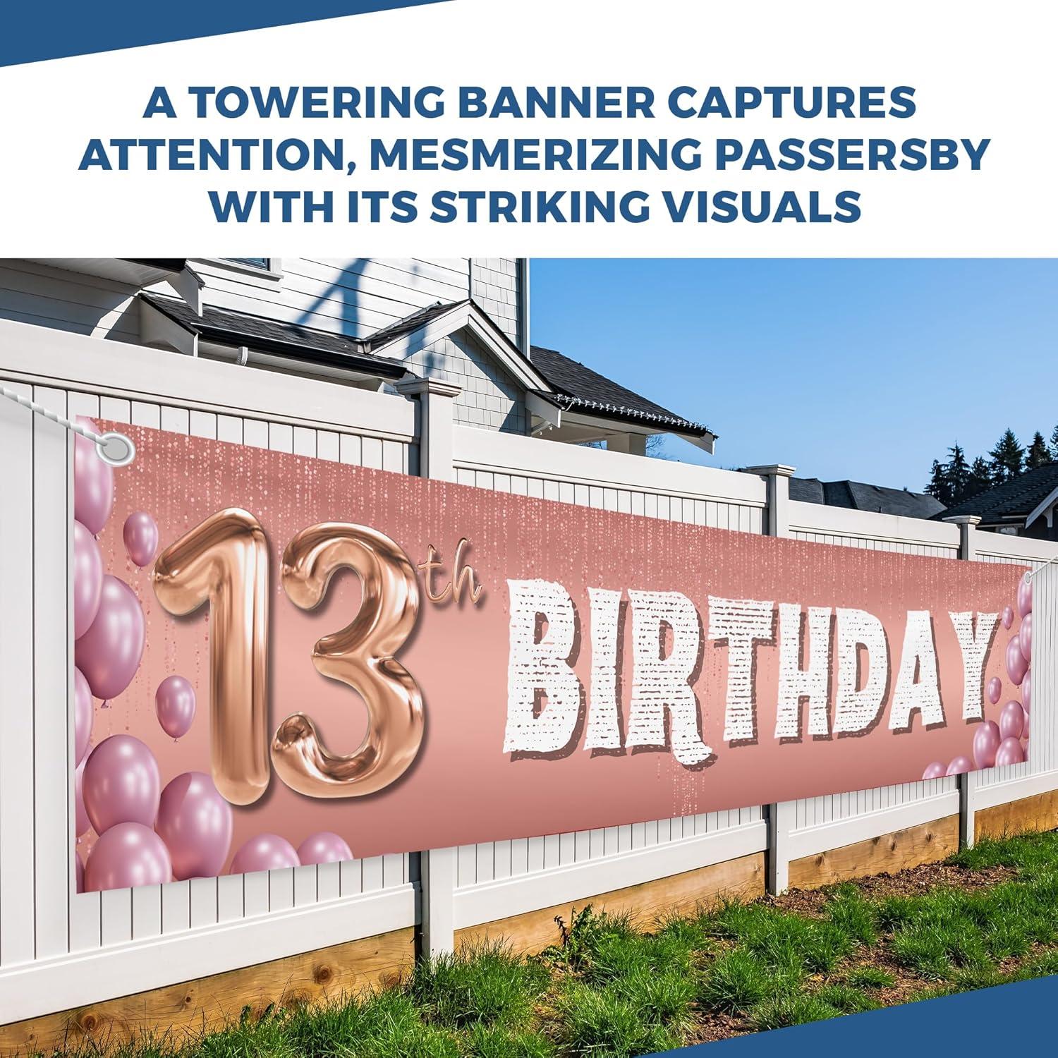 Banner de Cumpleaños 13 Años BCB Print 1.22x0.30m Poliester