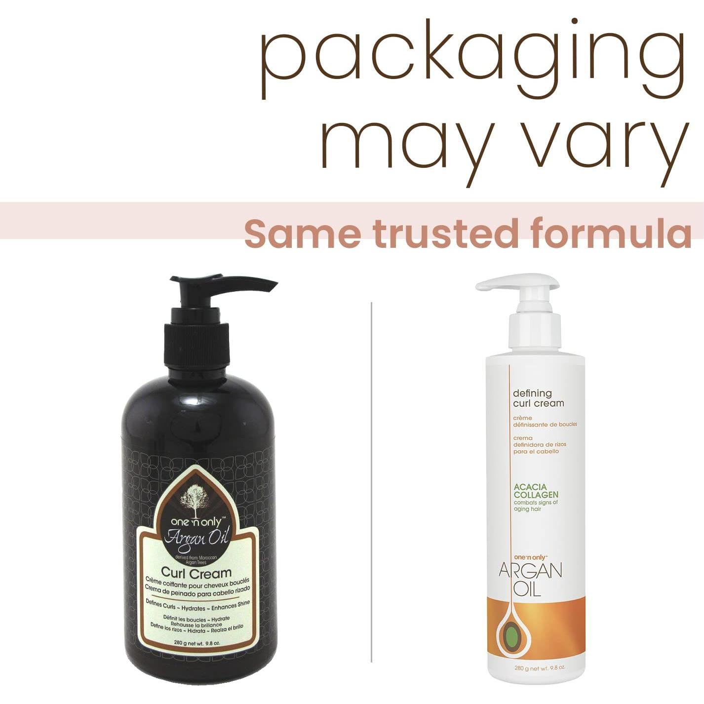 Crema Definidora de Rizos One 'n Only con Aceite de Argán - 3 Paquetes de 92.1g