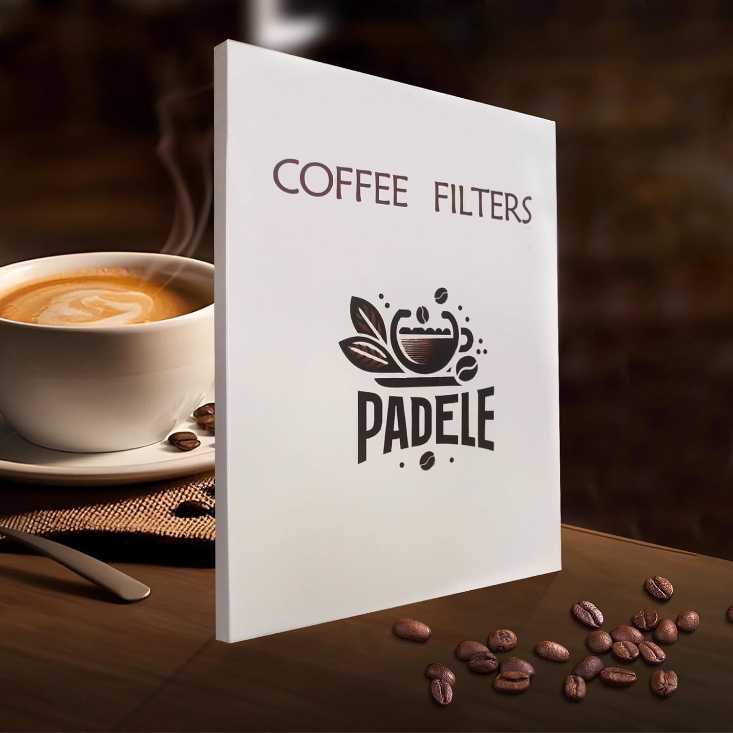 Filtros de Café PADELE #4 Naturales Sin Blanquear 200 Unidades