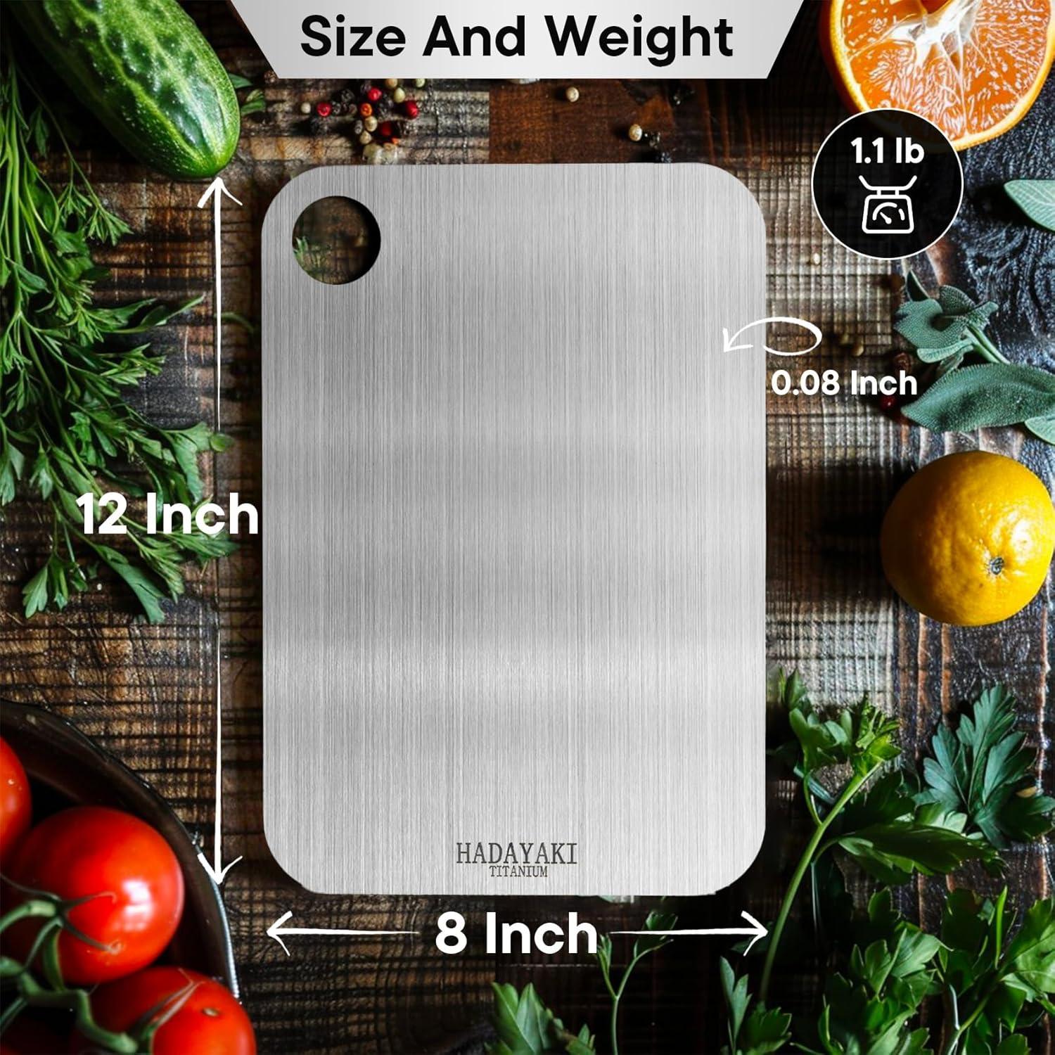 Tabla de Cortar de Titanio HADAYAKI 30.48x20.32cm Doble Cara