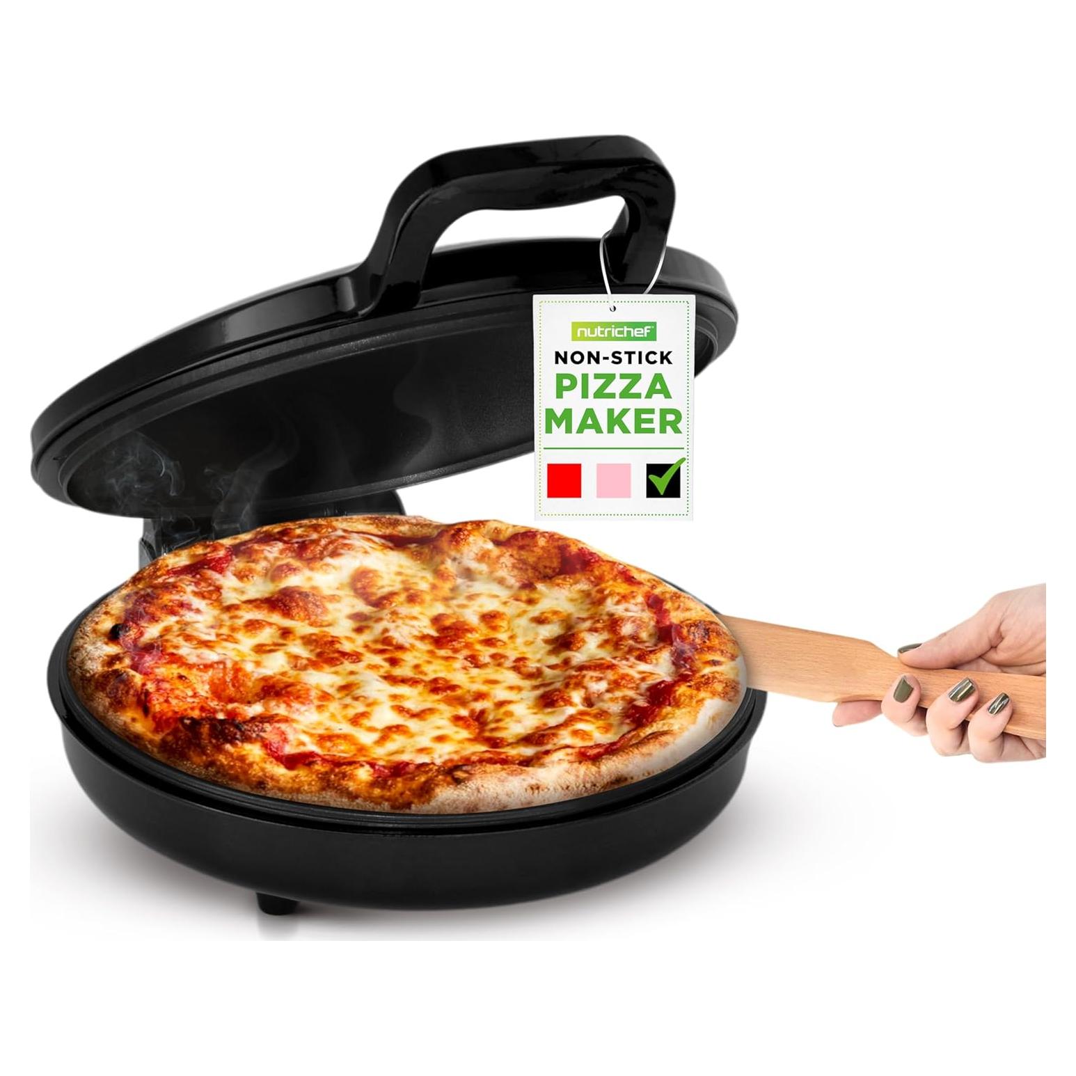 Horno de Pizza Eléctrico NutriChef 1500W Antiadherente 30.48cm
