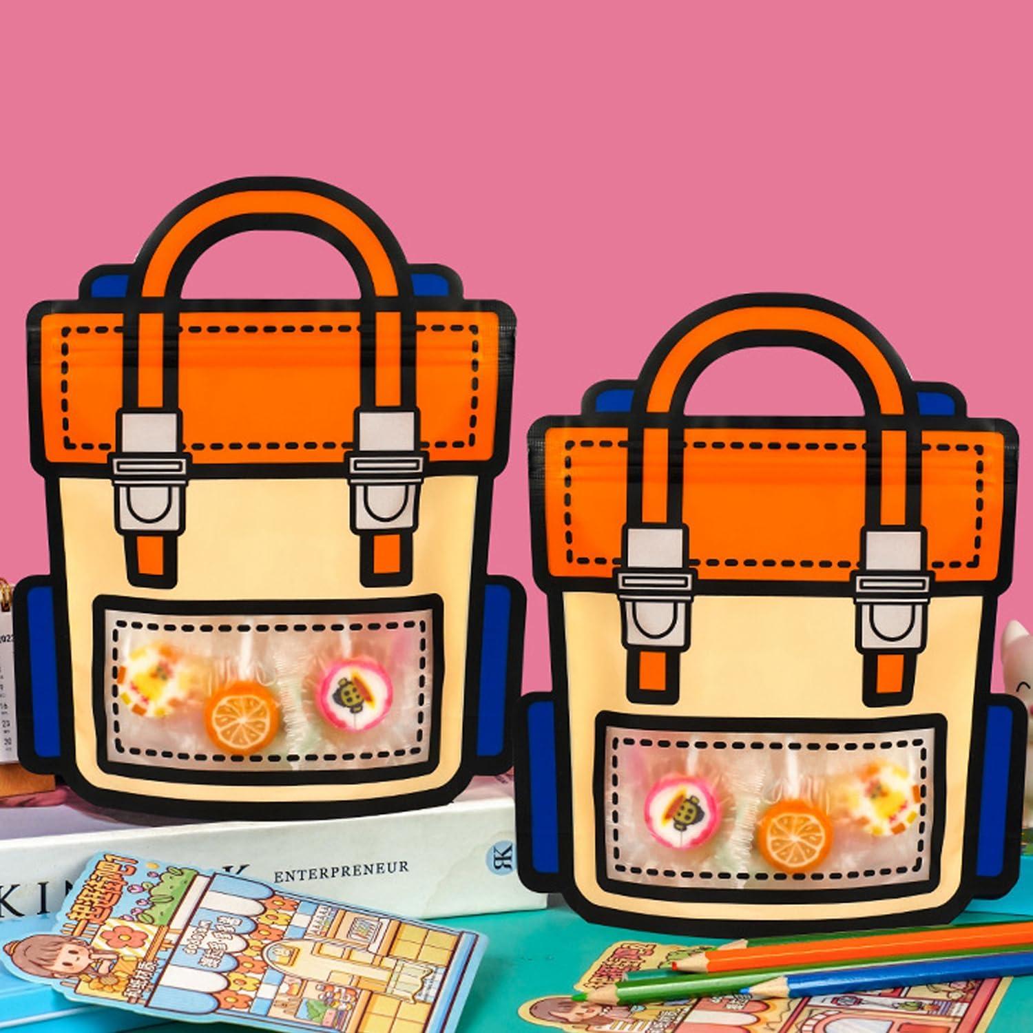 30 Bolsas de Regalo Naranjas KTBANBANNEY Reutilizables 20.93x17.97cm