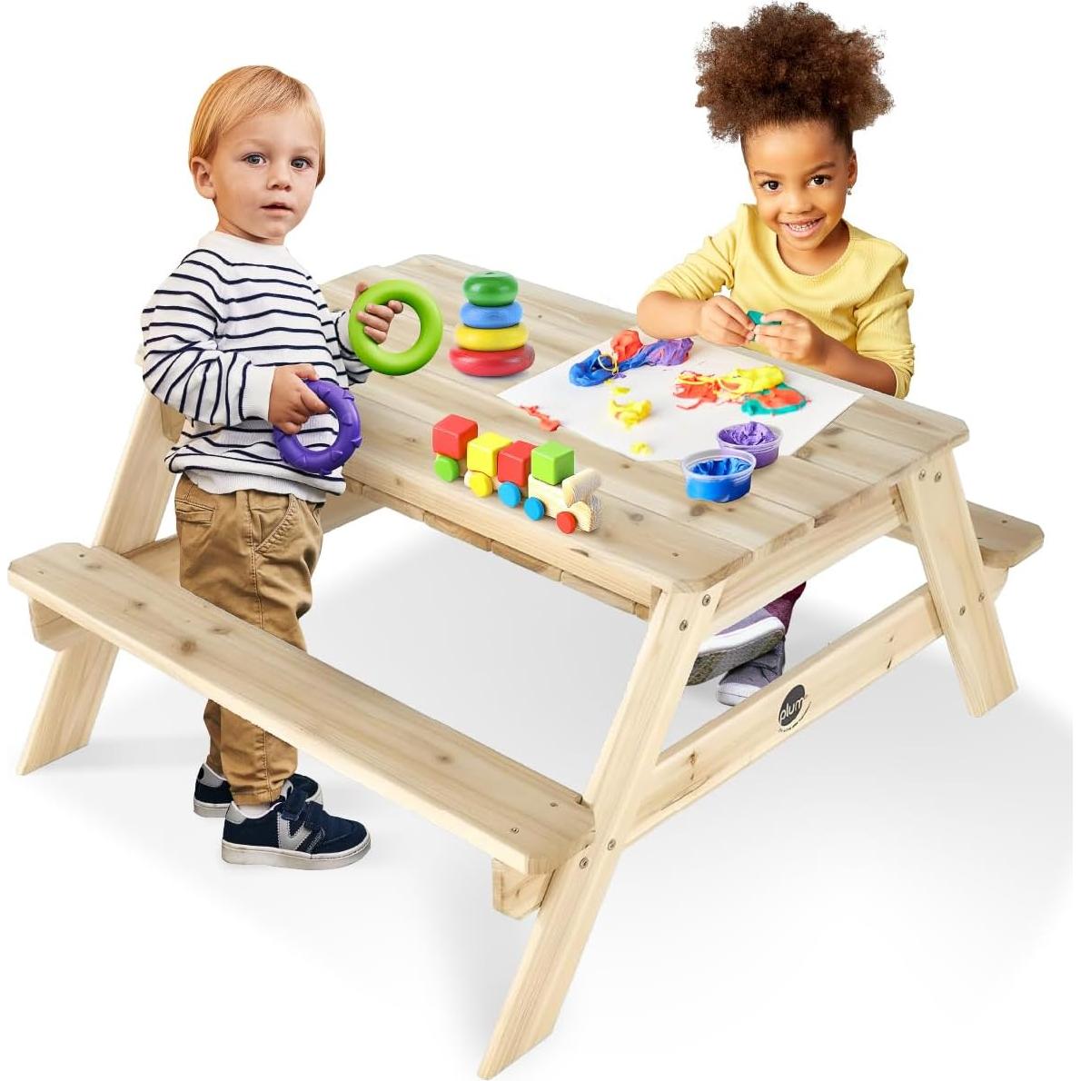 Mesa de Arena y Agua Plum Surfside - Madera Natural 104x89cm