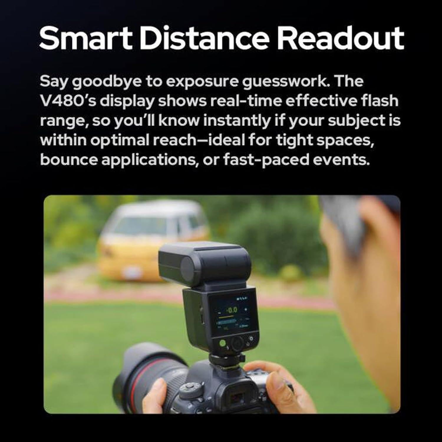 Flash Godox V480C para Cámara Canon, GN50, TTL, HSS 1/8000s