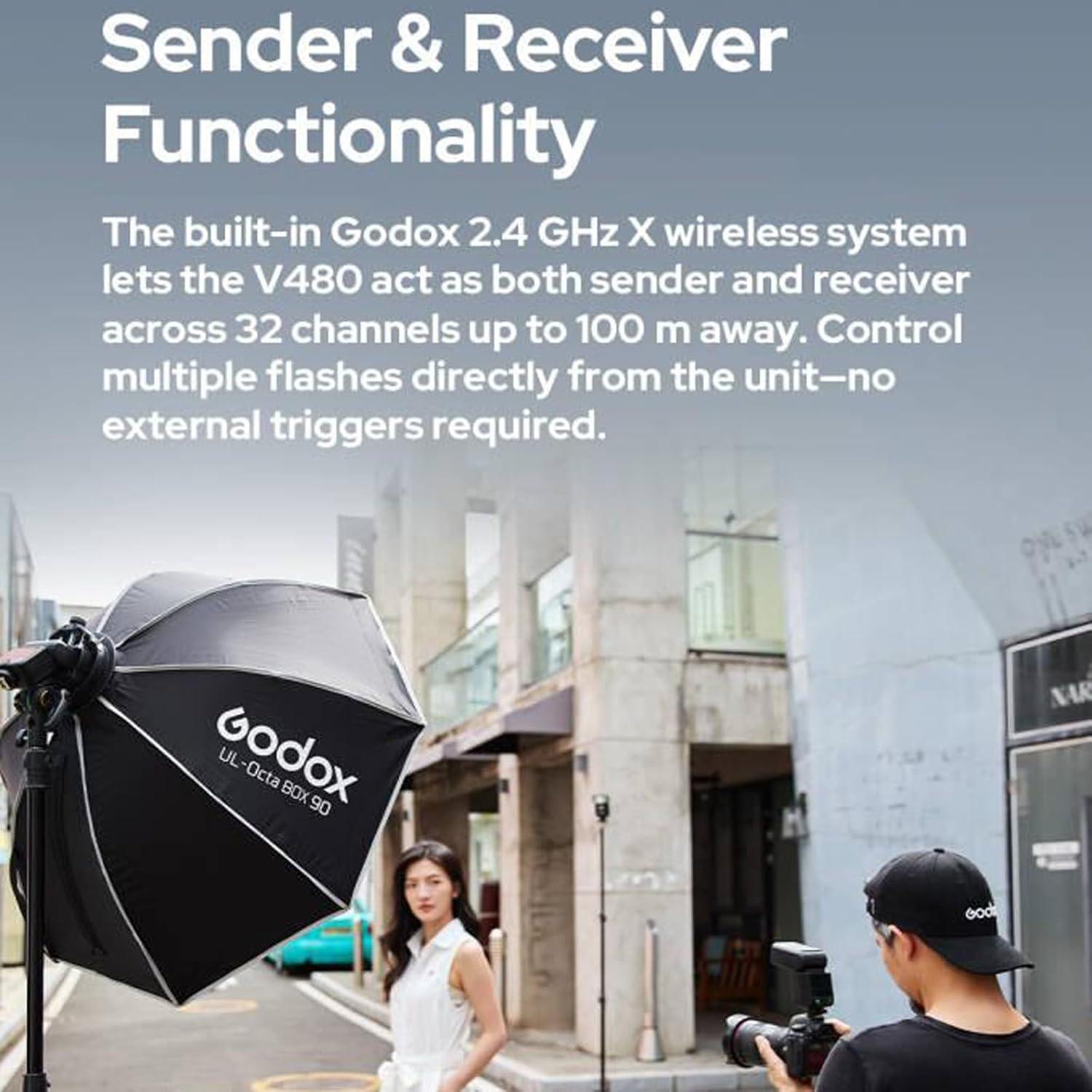 Flash Godox V480C para Cámara Canon, GN50, TTL, HSS 1/8000s