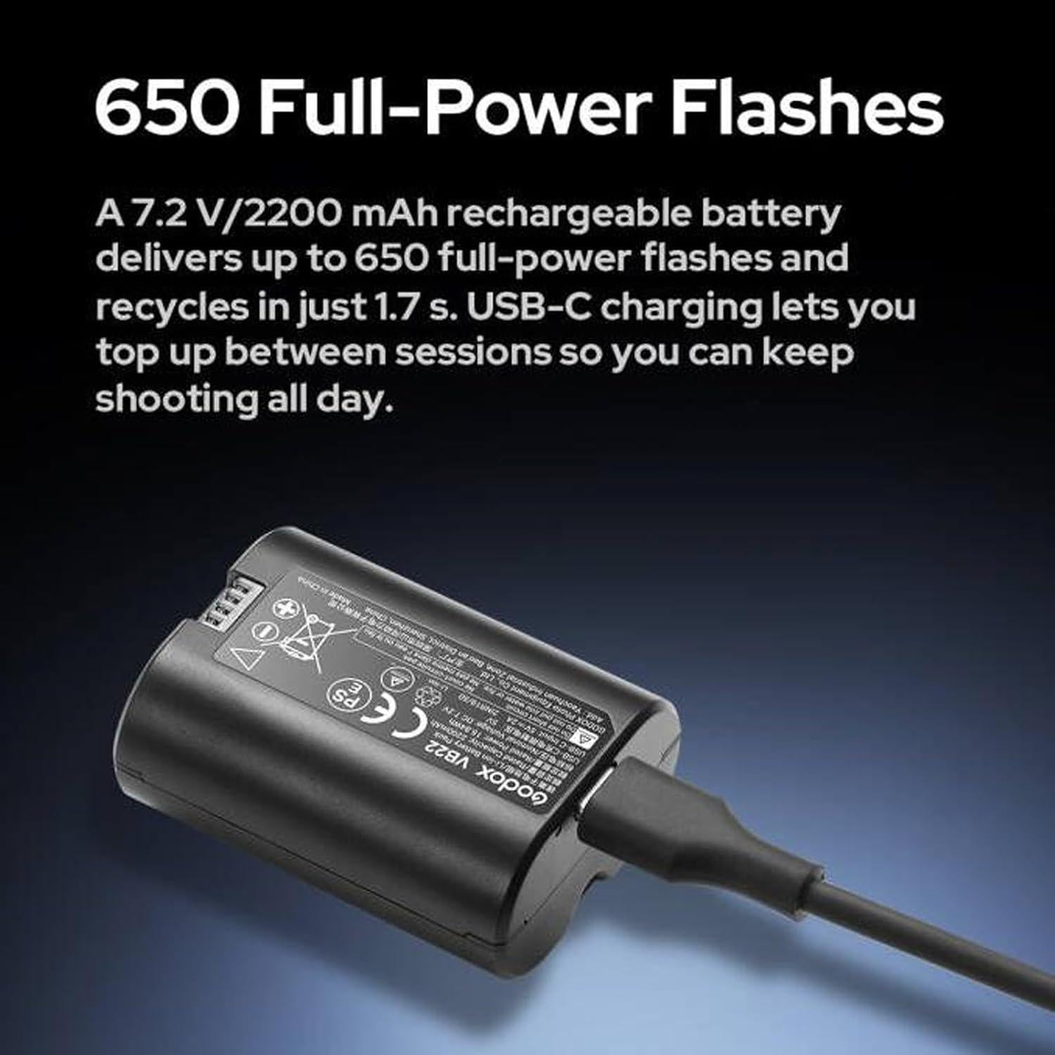 Flash Godox V480C para Cámara Canon, GN50, TTL, HSS 1/8000s