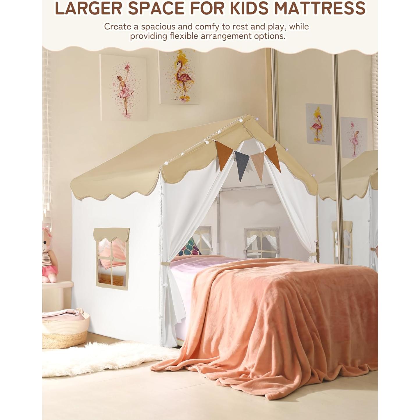 Tienda de Juego para Niños Besrey 2 en 1 con Alfombra 130x90cm